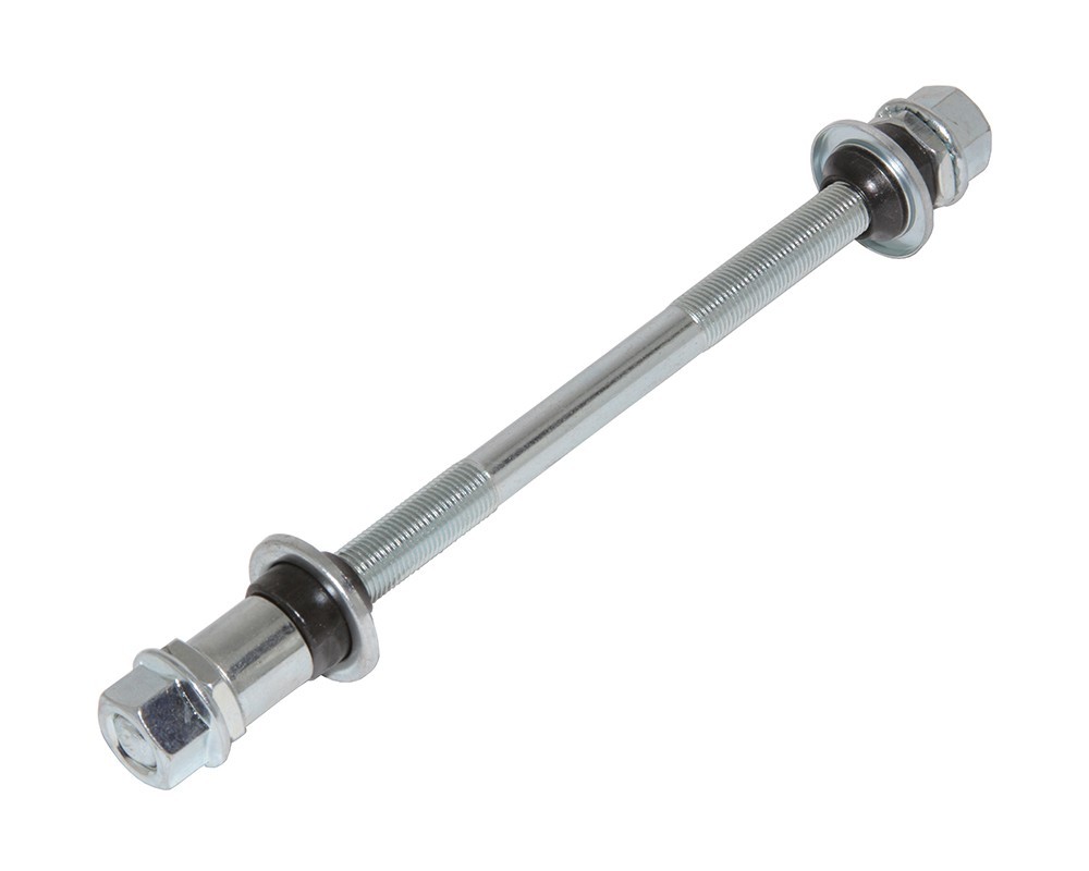 Replacement Bicycle Front Wheel Hub Axle 3/8 x 185mm – Chrome Or Black Finish.