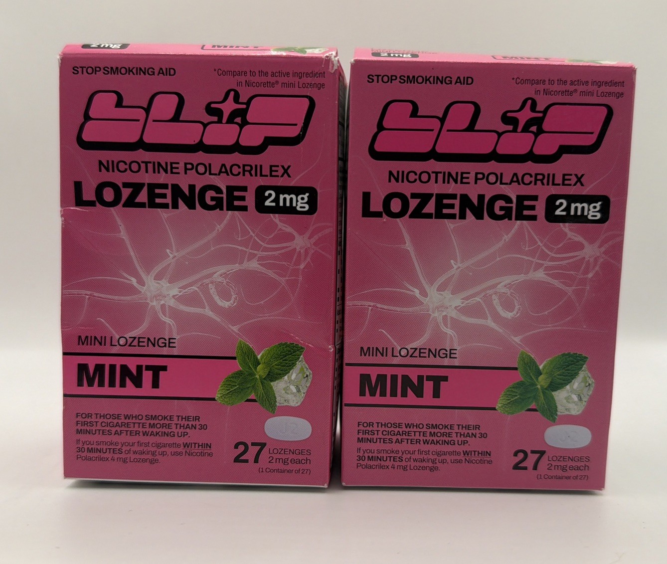 2 x Blip Mint Nicotine Smoking Cessation Lozenge 2mg