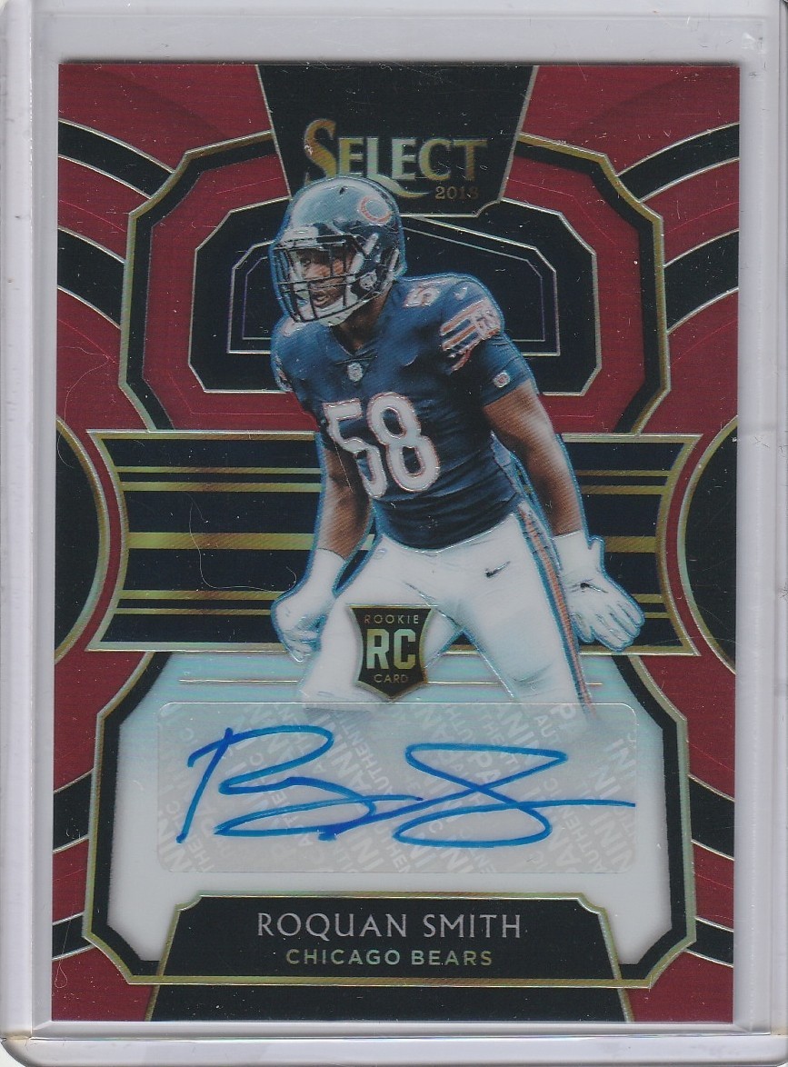 Roquan Smith 2018 Panini Select Maroon Prizm Rookie Signatures Rc Auto (31/75)