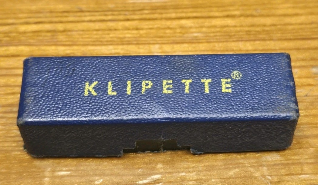 Vintage Klipette Nose Hair Trimmer Clipper Original Blue Box & Instructions Vtg Vintage Klipette Nose Hair Trimmer Clipper Original Blue Box & Instructions Vtg