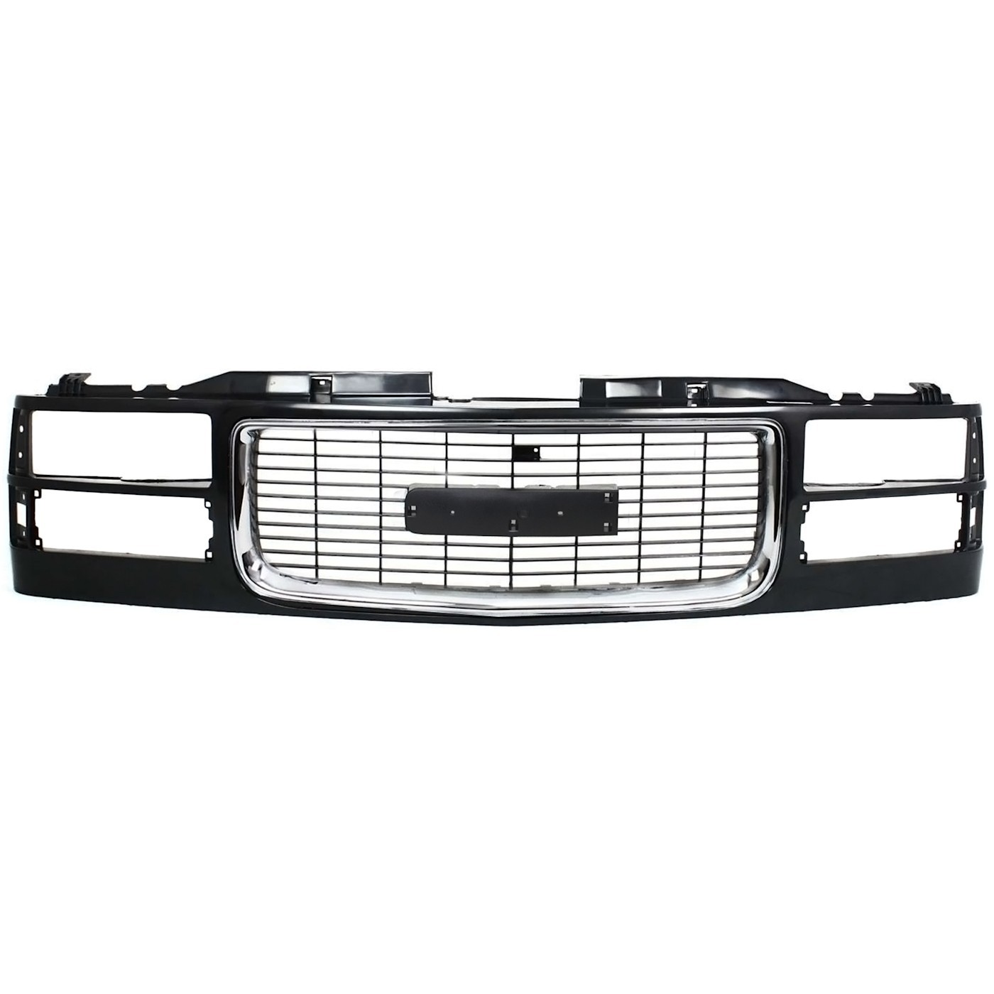Grille Assy Black with Chrome Center For 94-98 GMC C1500 94-00 K1500 K2500 Yukon Grille Assy Black with Chrome Center For 94-98 GMC C1500 94-00 K1500 K2500 Yukon