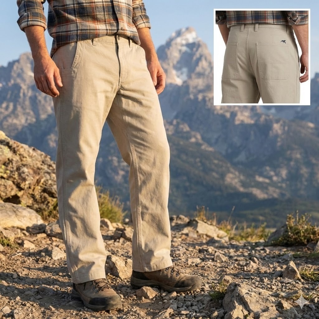 Mountain Khakis Men\'s Original Mountain Pant Freestone Canvas Relaxed Fit 38x30