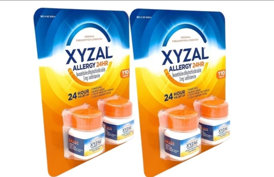 XYZAL Allergy Treatment – Pack 2 / 2 Packs of 110 Tablets (Total: 220)  Exp 6/27