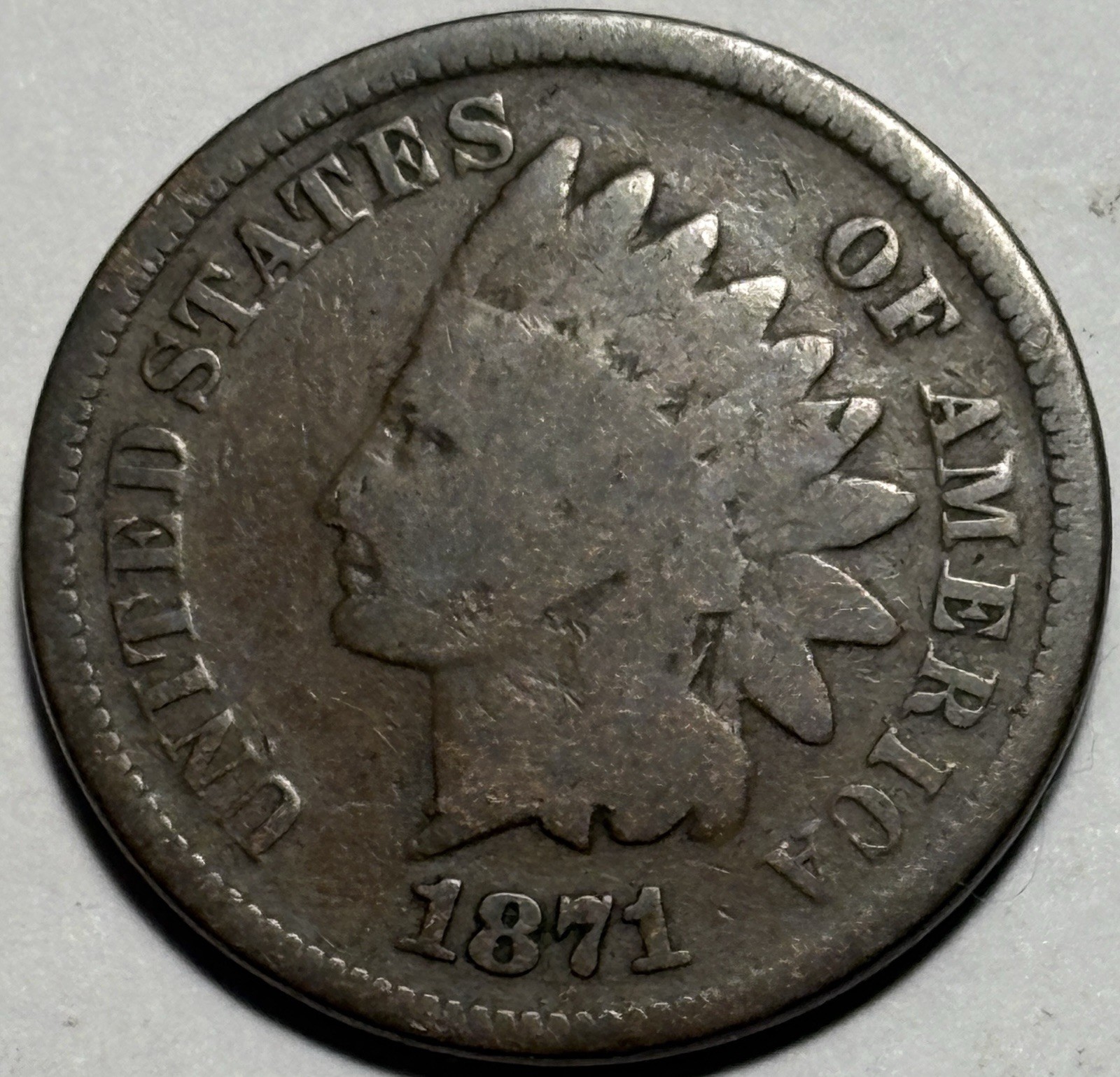 1871 Indian Head Cent — G+/VG Condition, Original Surfaces 🔥 Better Date