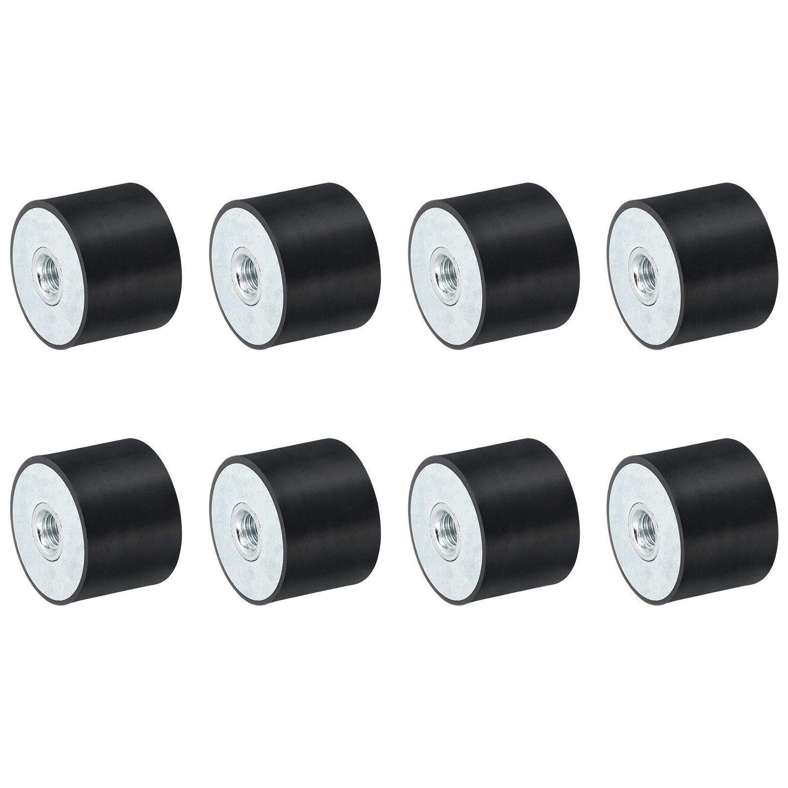 8Pcs 40mm x 30mm M10 Thread Female Rubber Mounts Silent Block Base Block