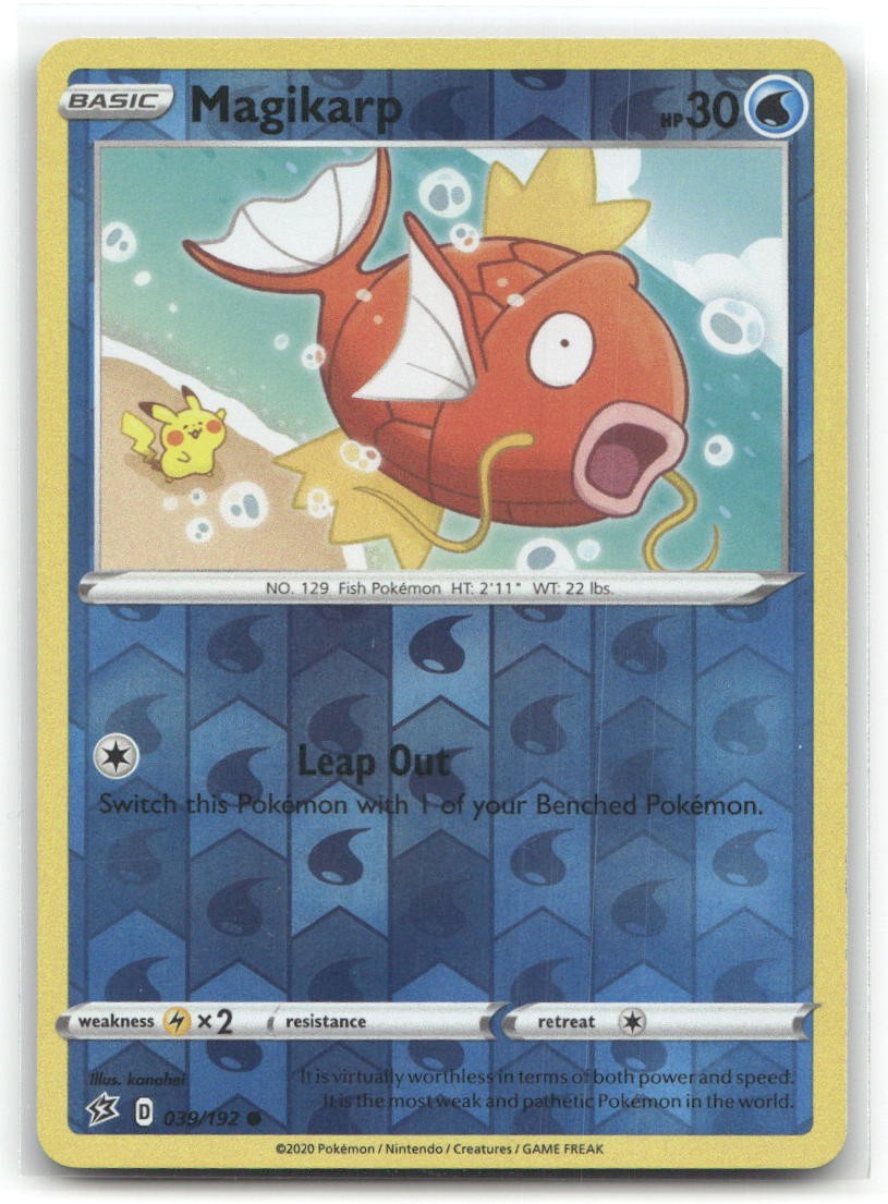 Magikarp Reverse Holofoil SWSH02: Rebel Clash 039/192 LP Pokemon