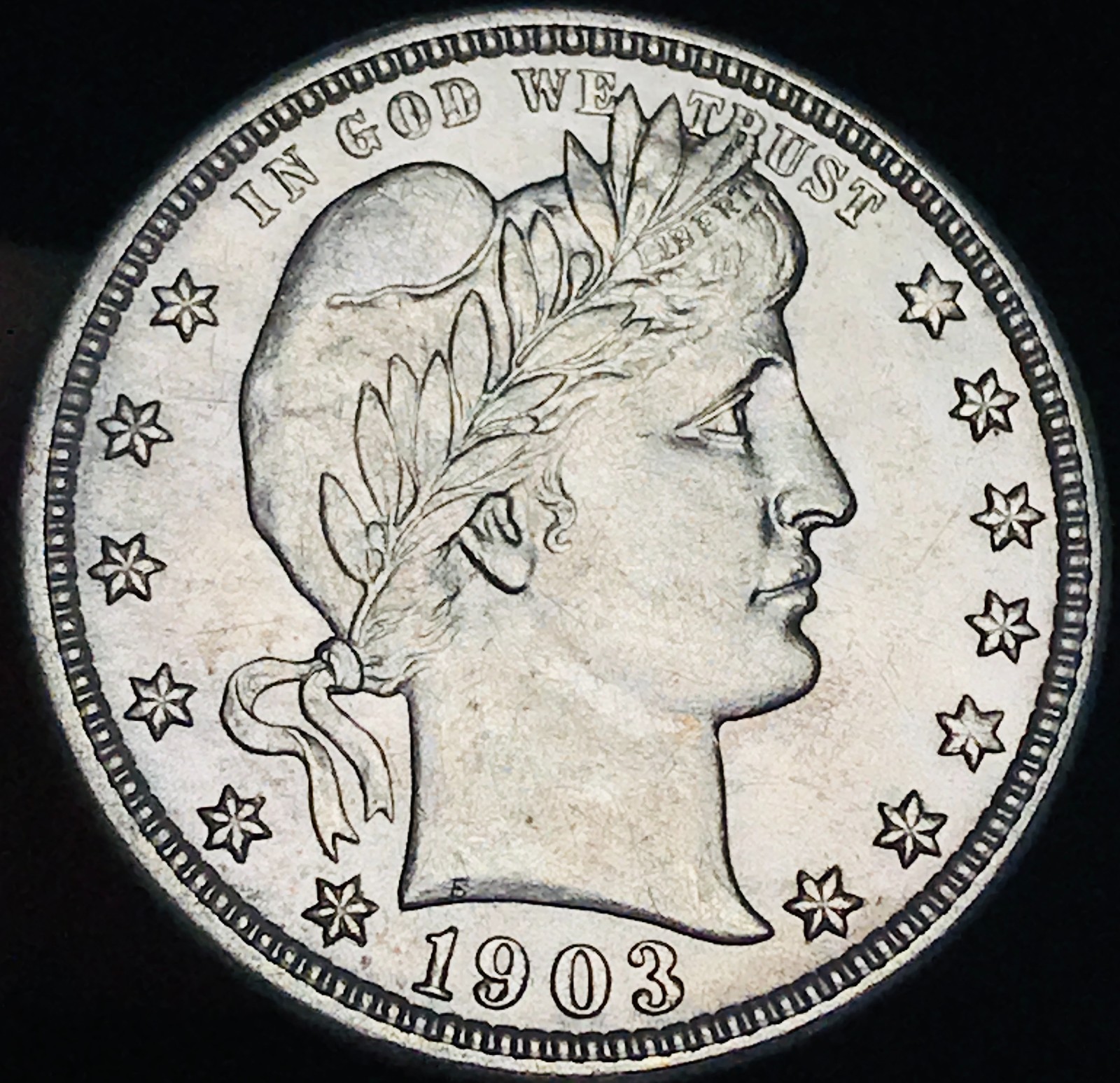 1903 O Barber Quarter 25C Liberty Head Ungraded Choice Silver US Coin CC31553