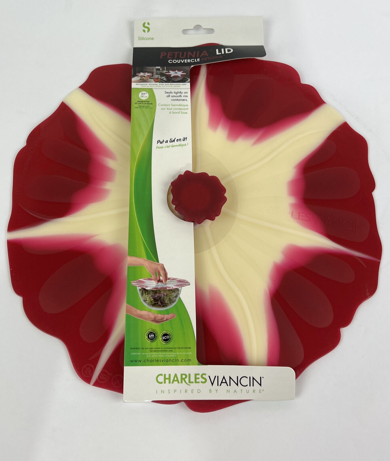 RARE Charles Viancin Petunia 11” silicone Lid - New RARE Charles Viancin Petunia 11” silicone Lid - New