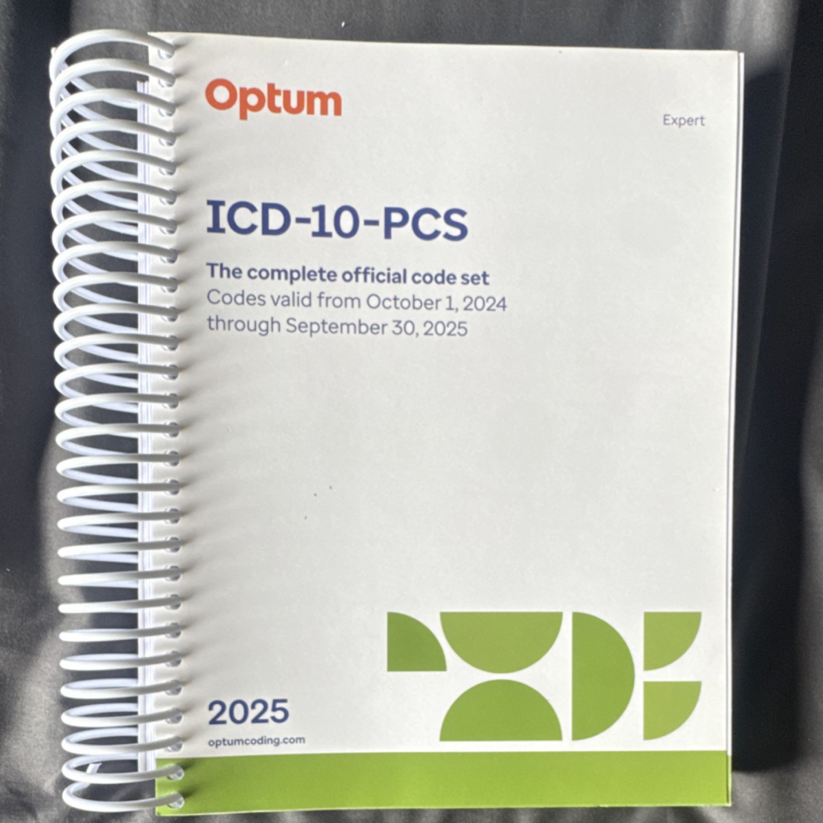 Optum ICD-10-PCS The Complete Official Code Set 2025 Spiral Bound Reference Book