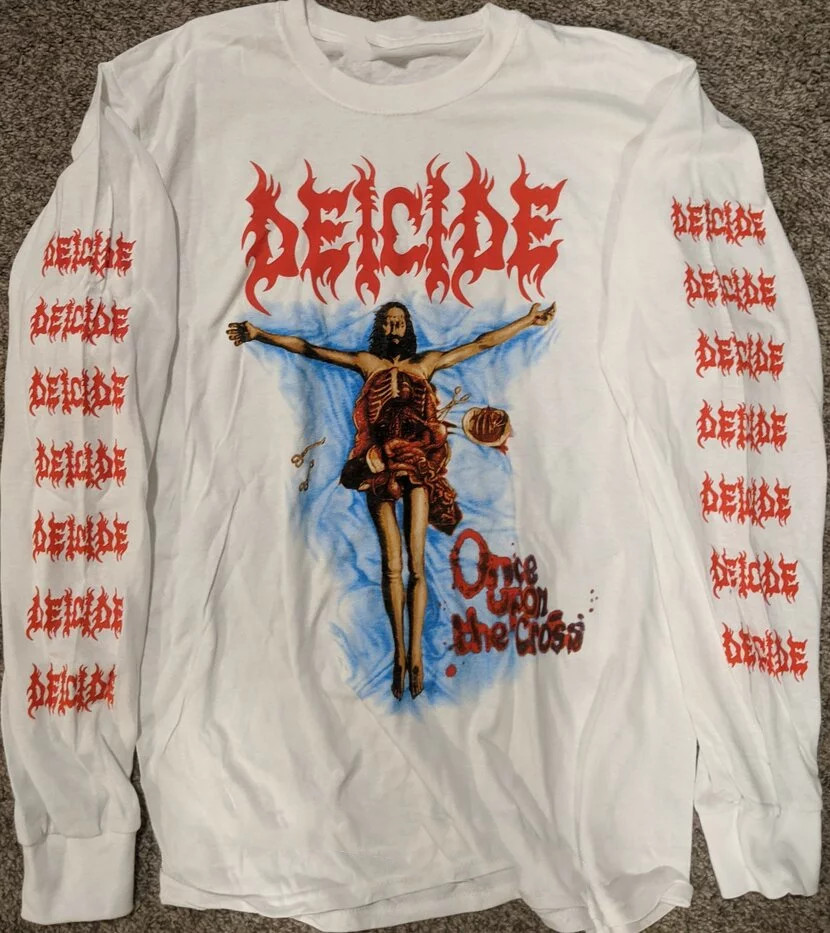 New Deicide - Once Upon The Cross Long Sleeve Size S-5XL Unisex 1 side 680TU9