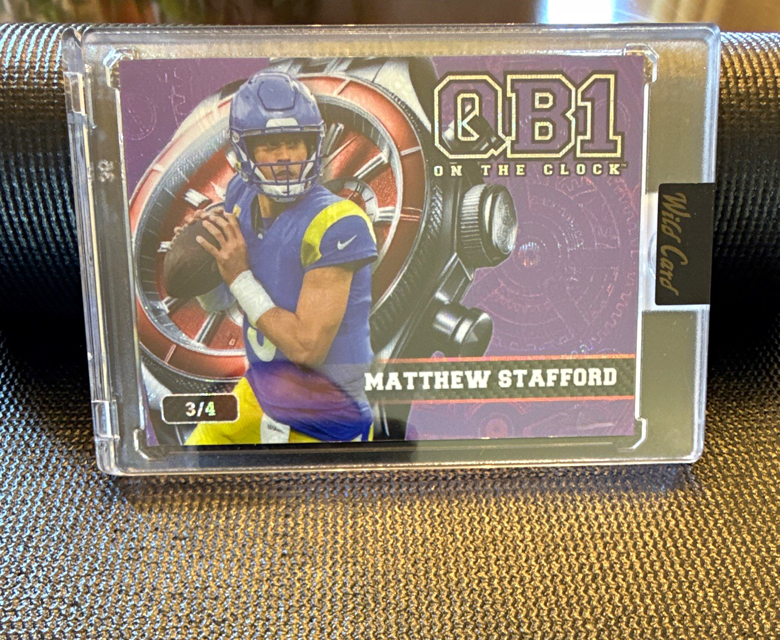 Wild Card 2026 QB1 On The Clock Matthew Stafford #OCW-PL-MS 3/4