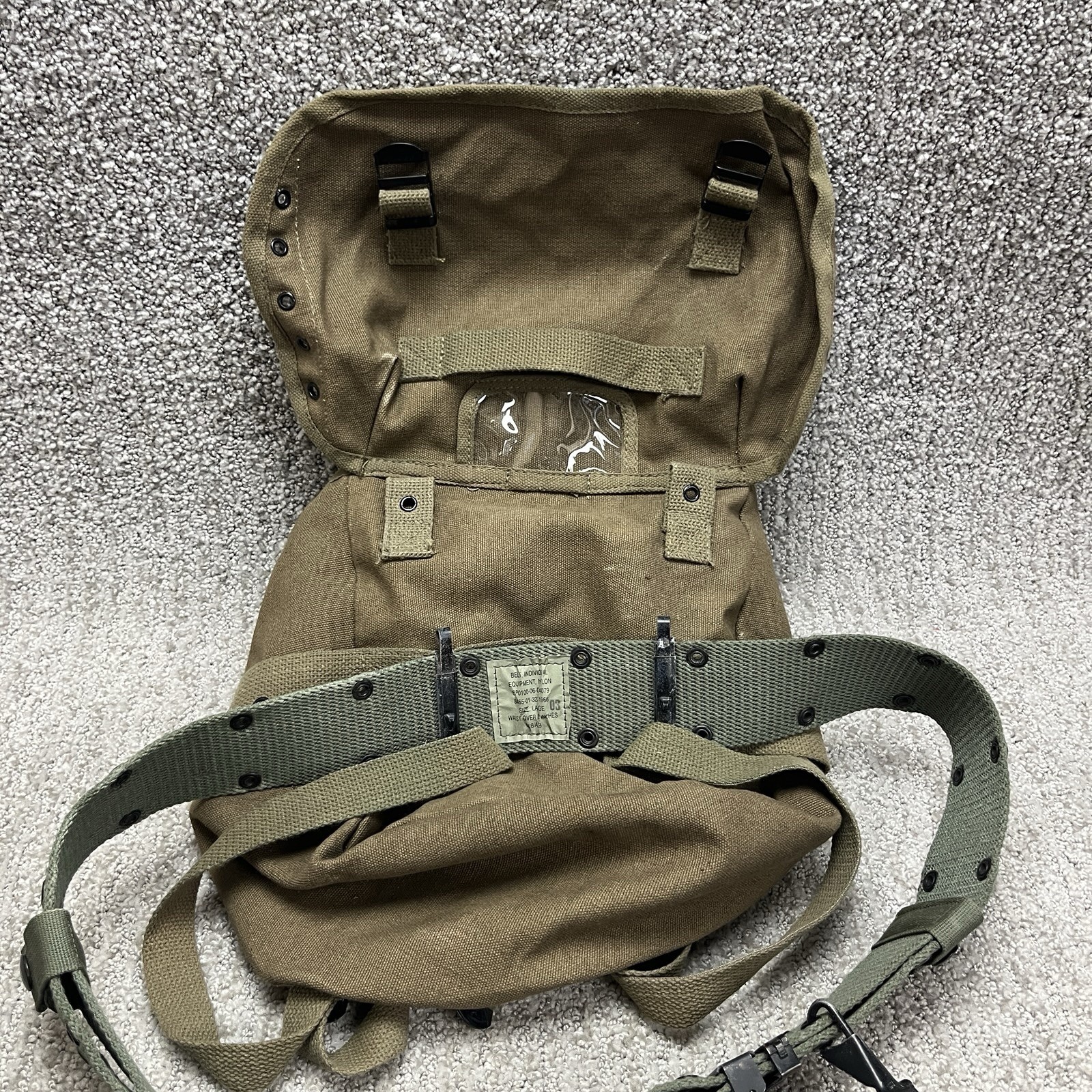 USGI Military ALICE LC-2 Combat Field Rig Y Suspenders Belt Rothco Butt Pack LG