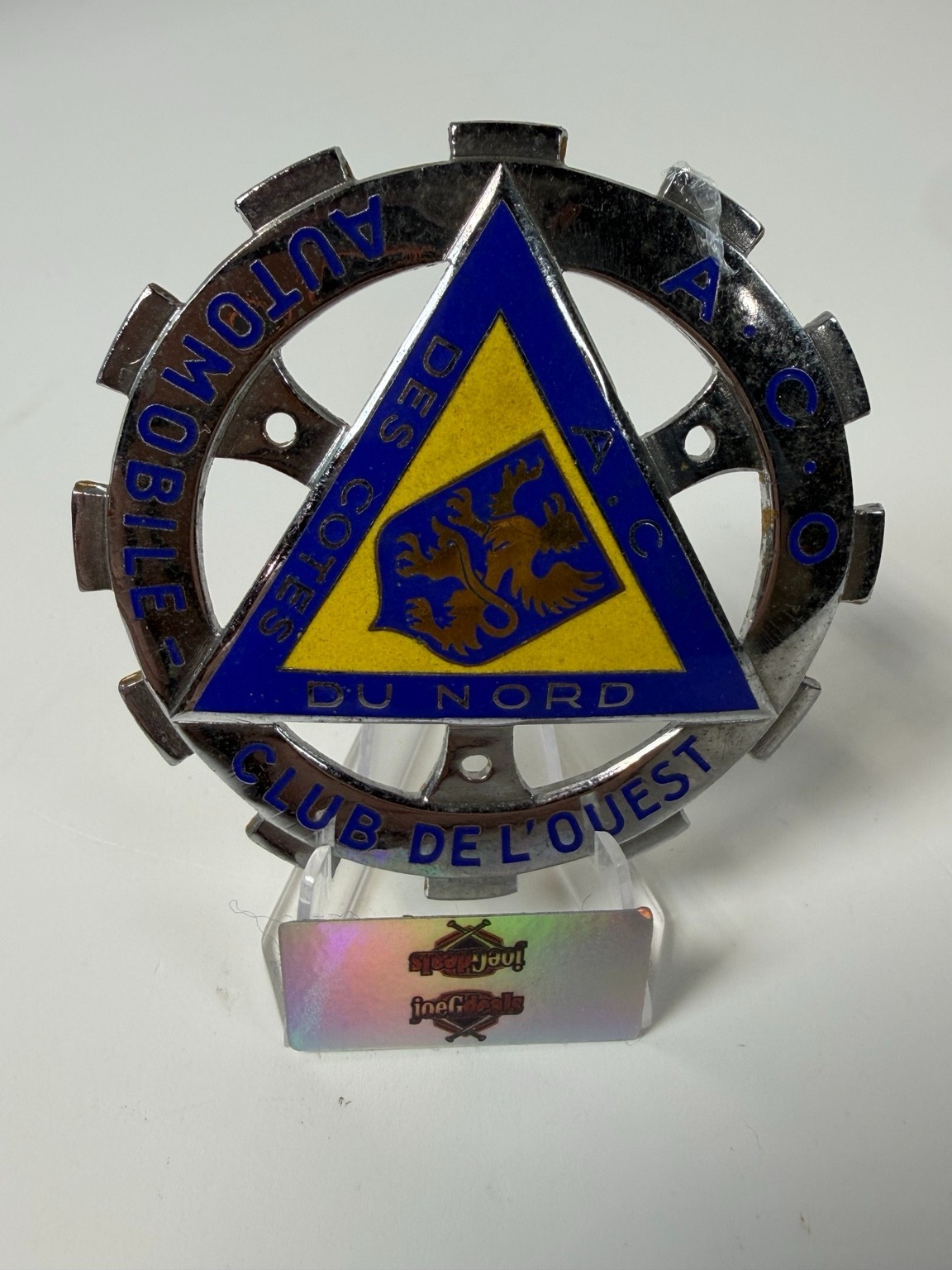 Vintage ACO Automobile Club de l\'Ouest Côtes du Nord Grille Badge France