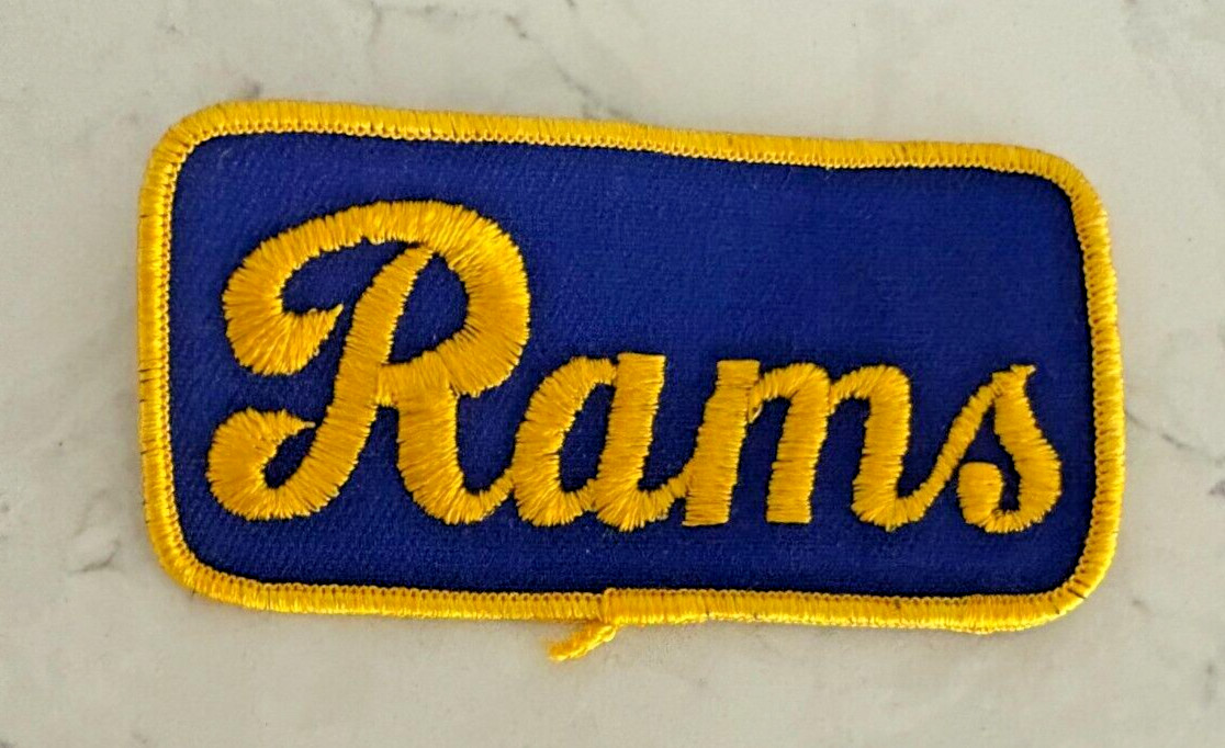Vintage Los Angeles Rams Football Team Yellow-Trim Patch Embroidered Sew-On Vintage Los Angeles Rams Football Team Yellow-Trim Patch Embroidered Sew-On