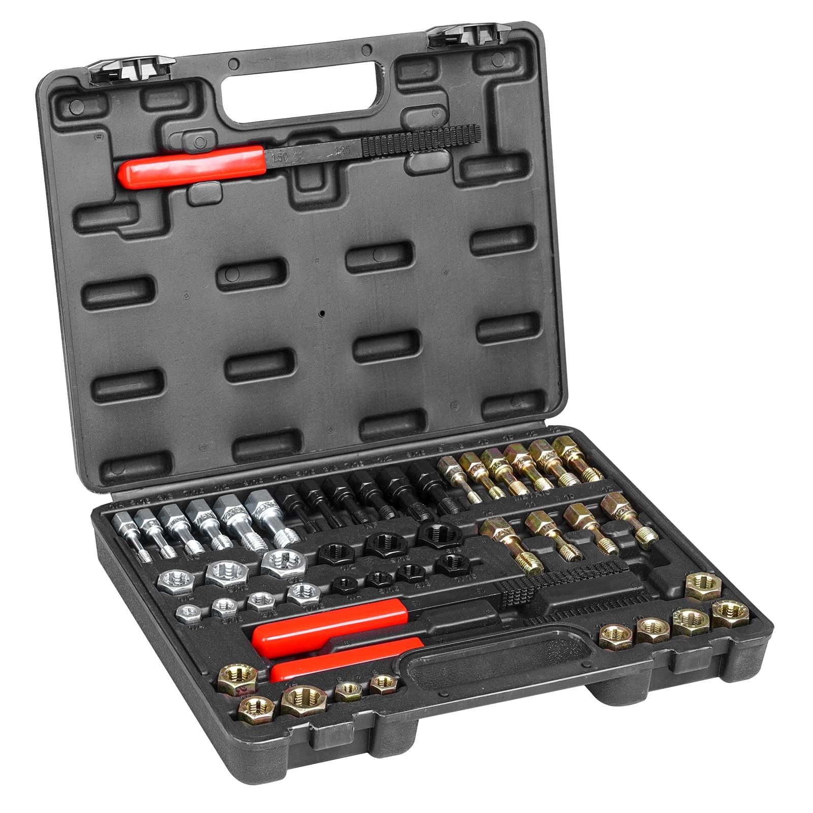 VEVOR Thread Chaser Set - 49-Piece UNC UNF and Metric Restorer 49PCS 