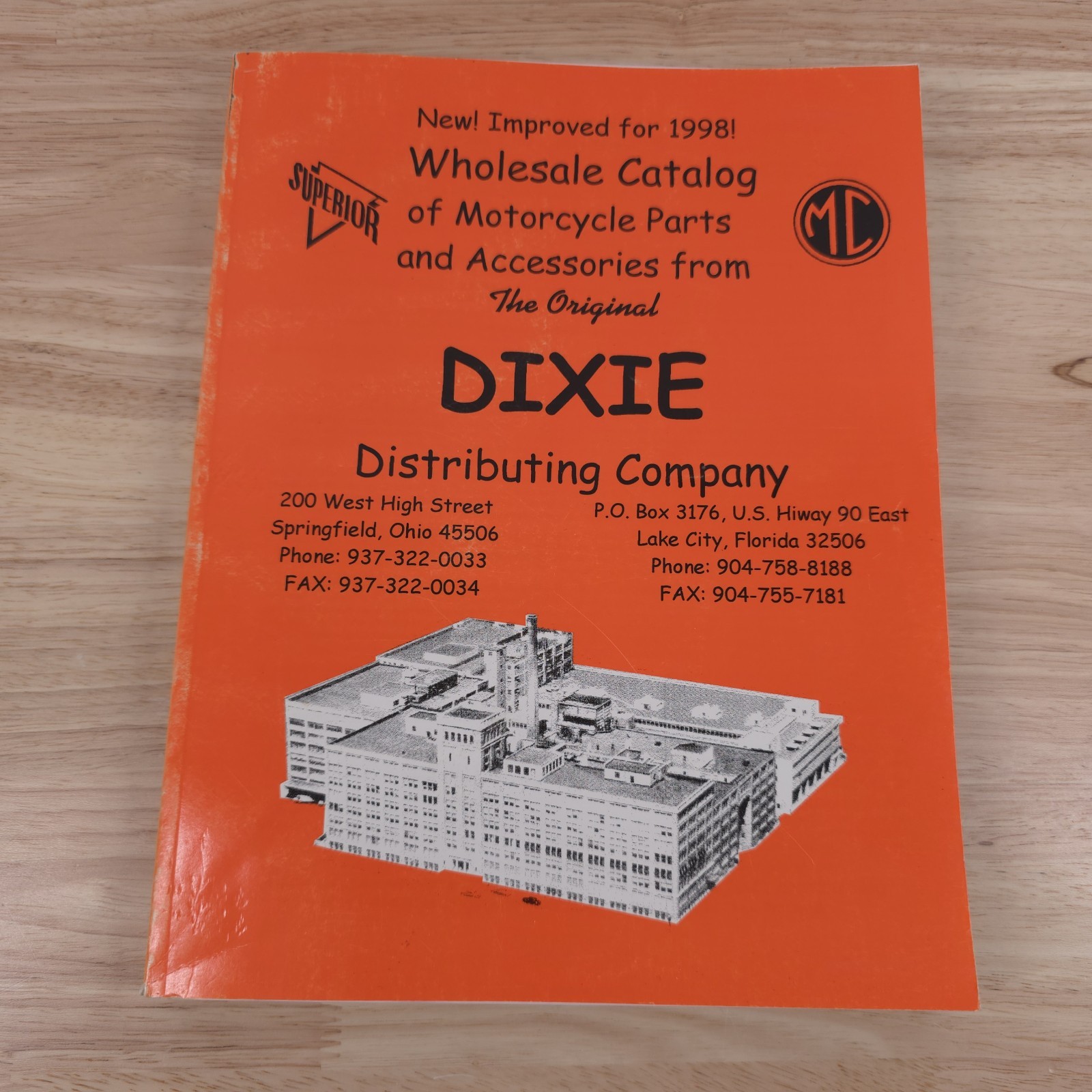 Vintage Dixie Distributing Co 1998 Wholesale Catalog Motorcycle Parts