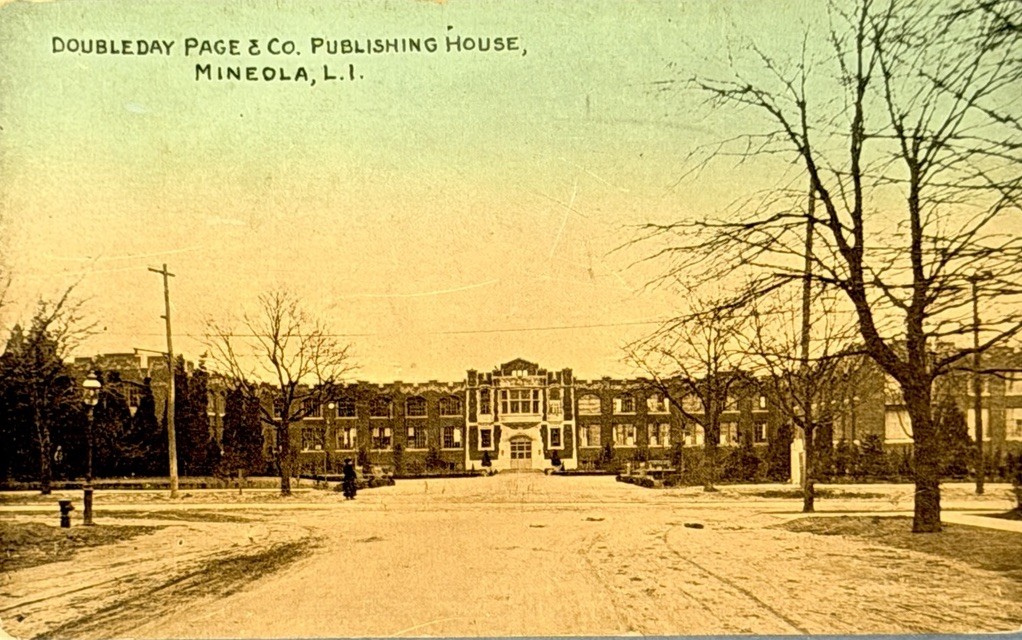 Mineola Long Island Vintage 1914 Postcard Doubleday Page & Co Publishing House
