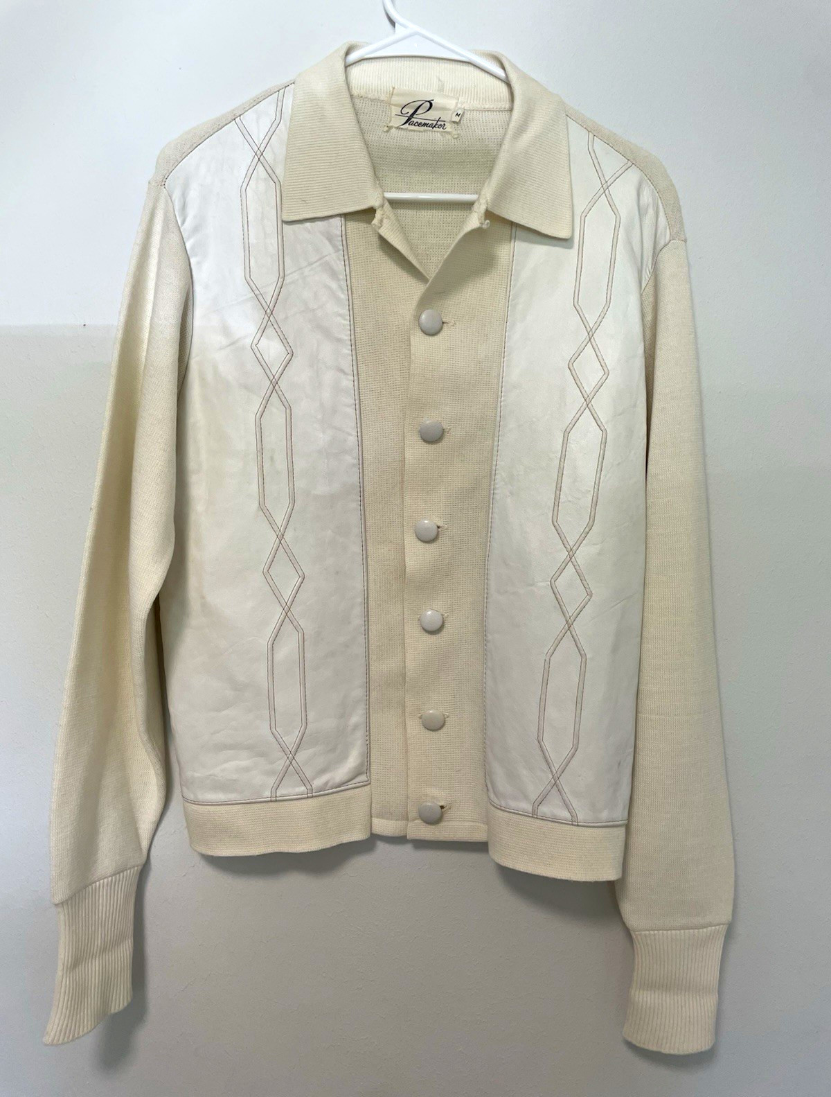 Vintage 50s 60s Pacemaker M Knit Panel Rockabilly Shirt Mid Century Leisure