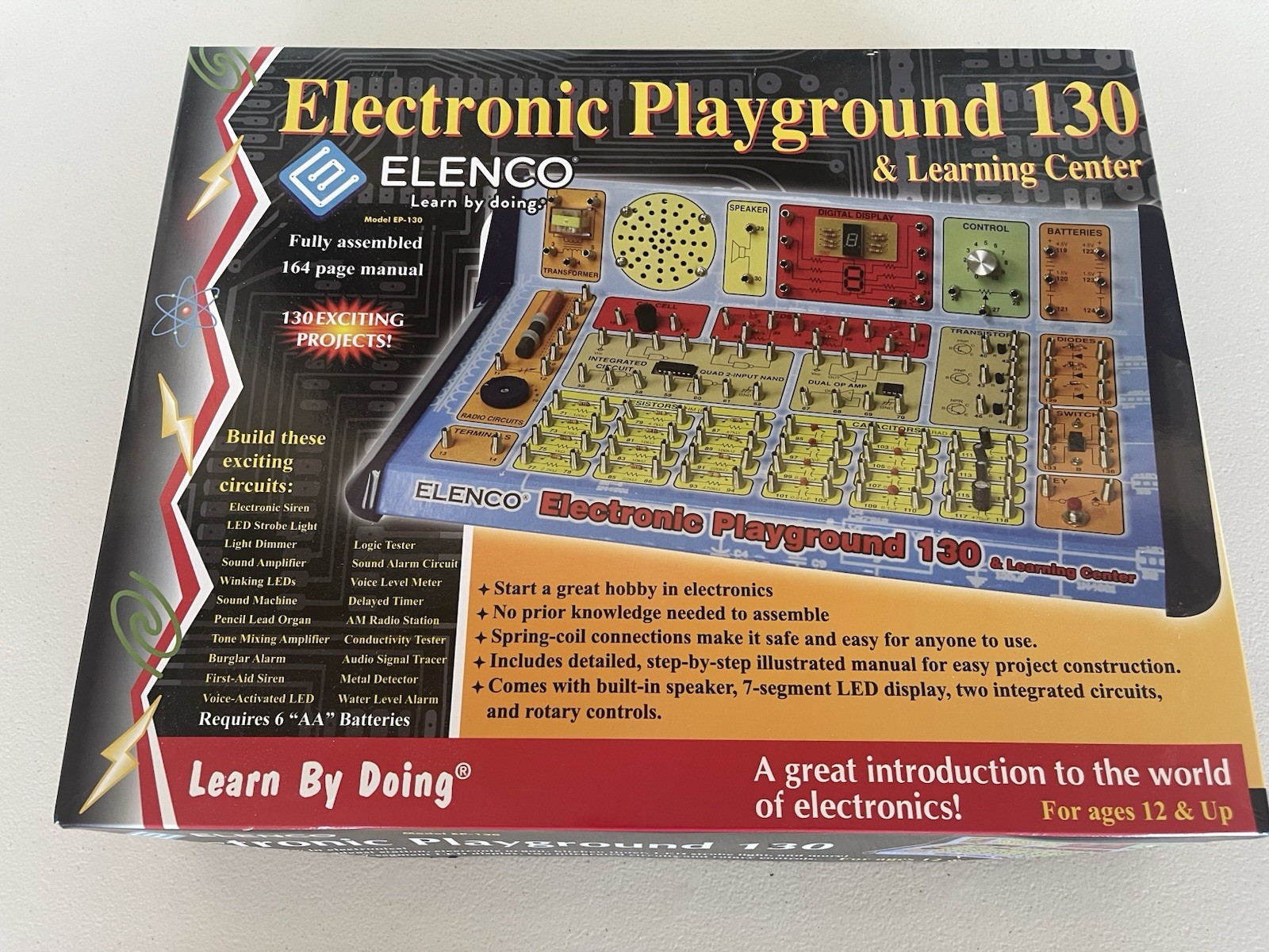 Elenco Electronic Playground 130 Learning Center EP-130 Vintage 1992 w/ Manuals