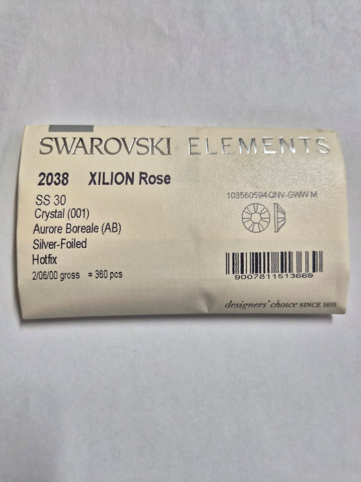 Swarovski  Hotfix Rhinestone SS30 Crystal AB  360 pcs
