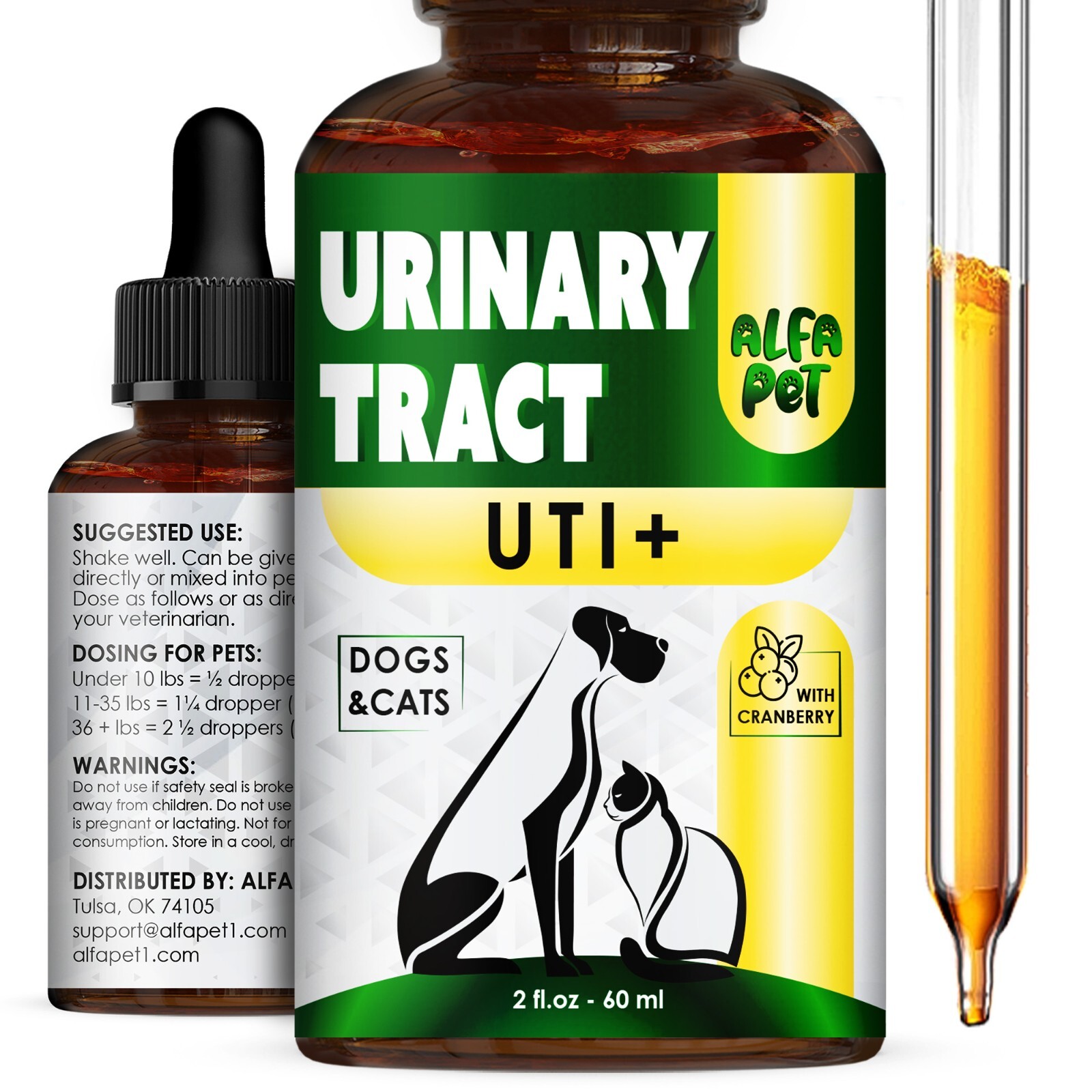 Pet Cat Dog Urinary Tract | Bladder & Kidney Herbal Support | 2 Oz
