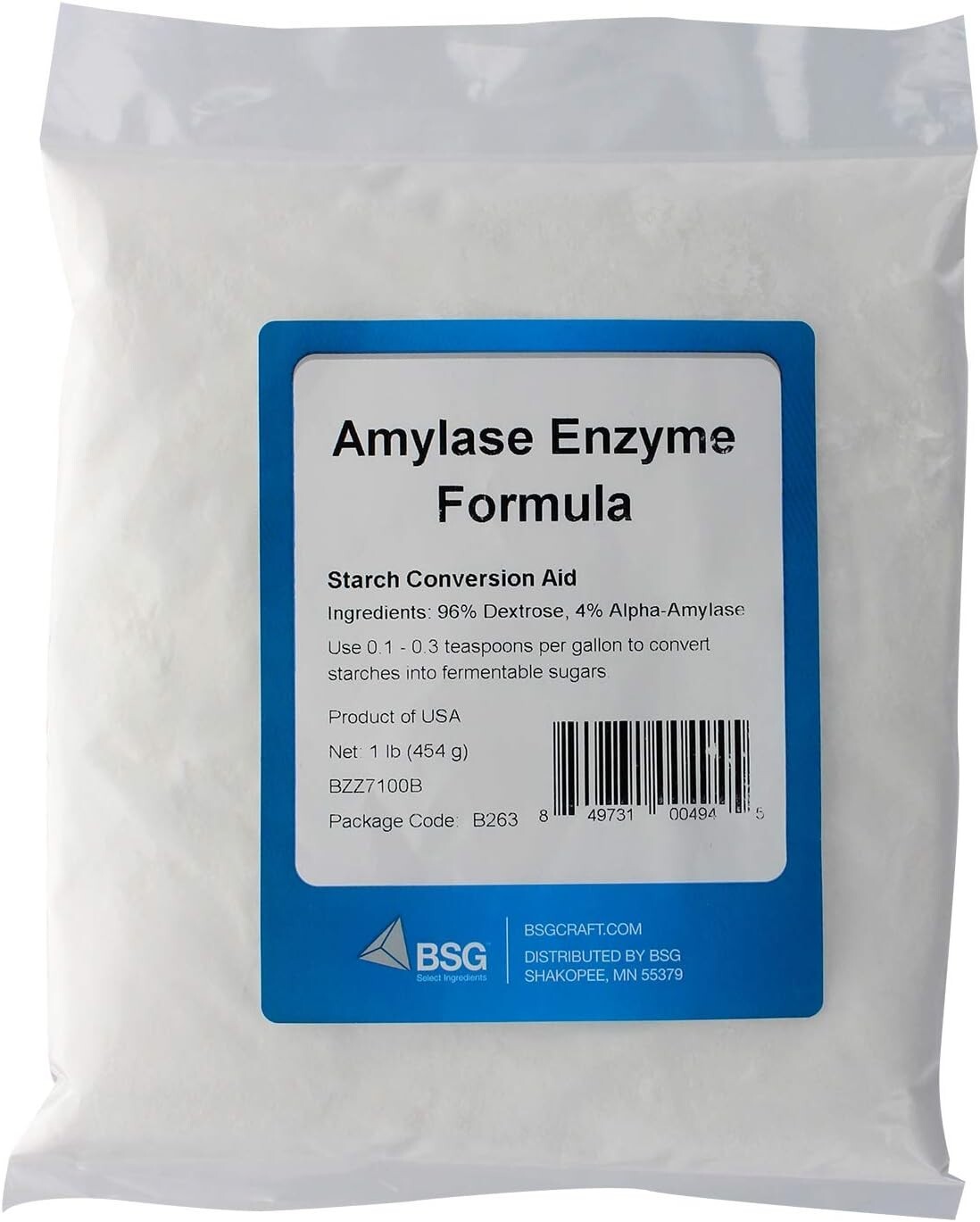 Amylase Enzyme Formula - 1 LB Authentic BSG Amylase Enzyme Formula - 1 LB Authentic BSG