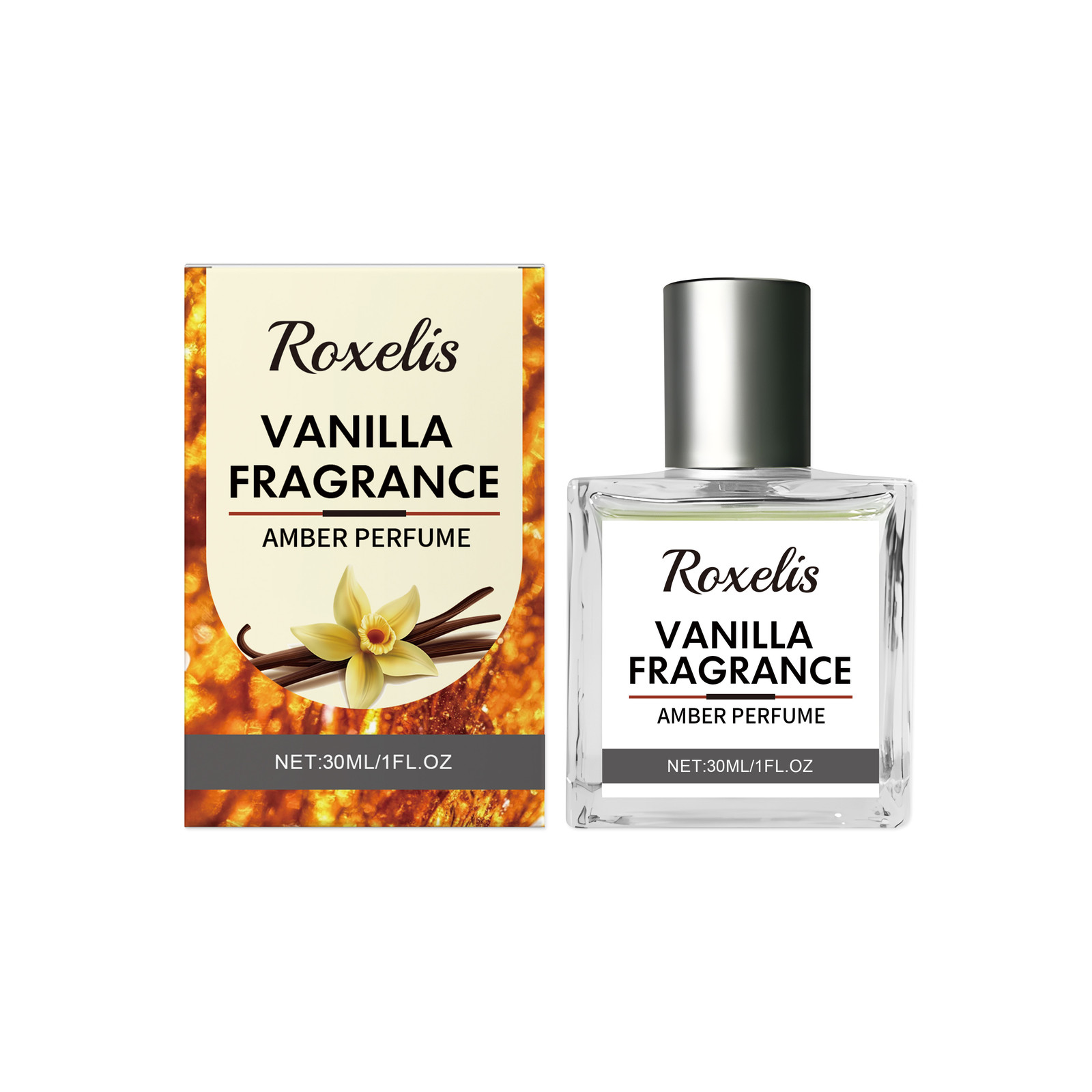 Roxelis Vanilla Amber Eau De Toilette Natural Fresh Light Elegant Stay Fragrance