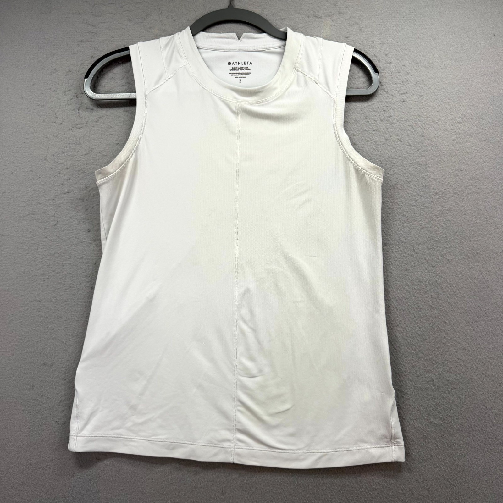 Athleta Sunchaser Tank Top Womens Petite Small White Subtle Textured Athleisure Athleta Sunchaser Tank Top Womens Petite Small White Subtle Textured Athleisure