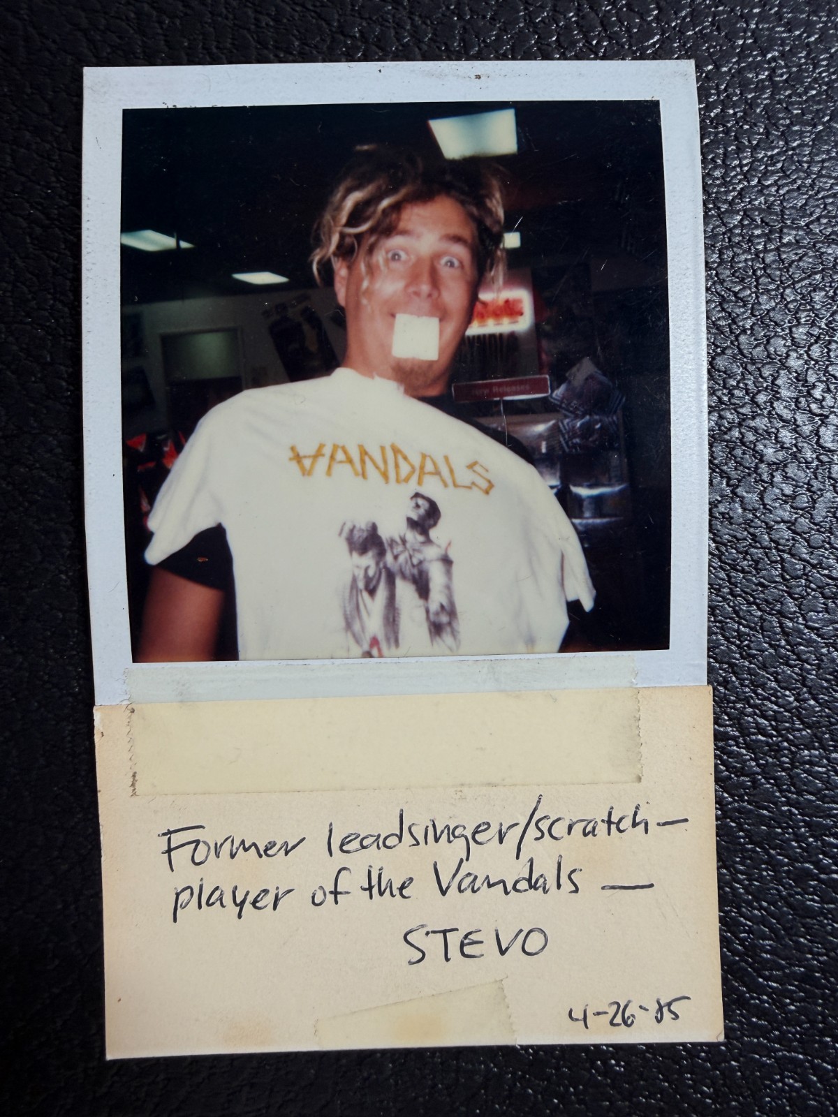 The Vandals Stevo Punk Rock 1985 Original Polaroid Photo L10-71