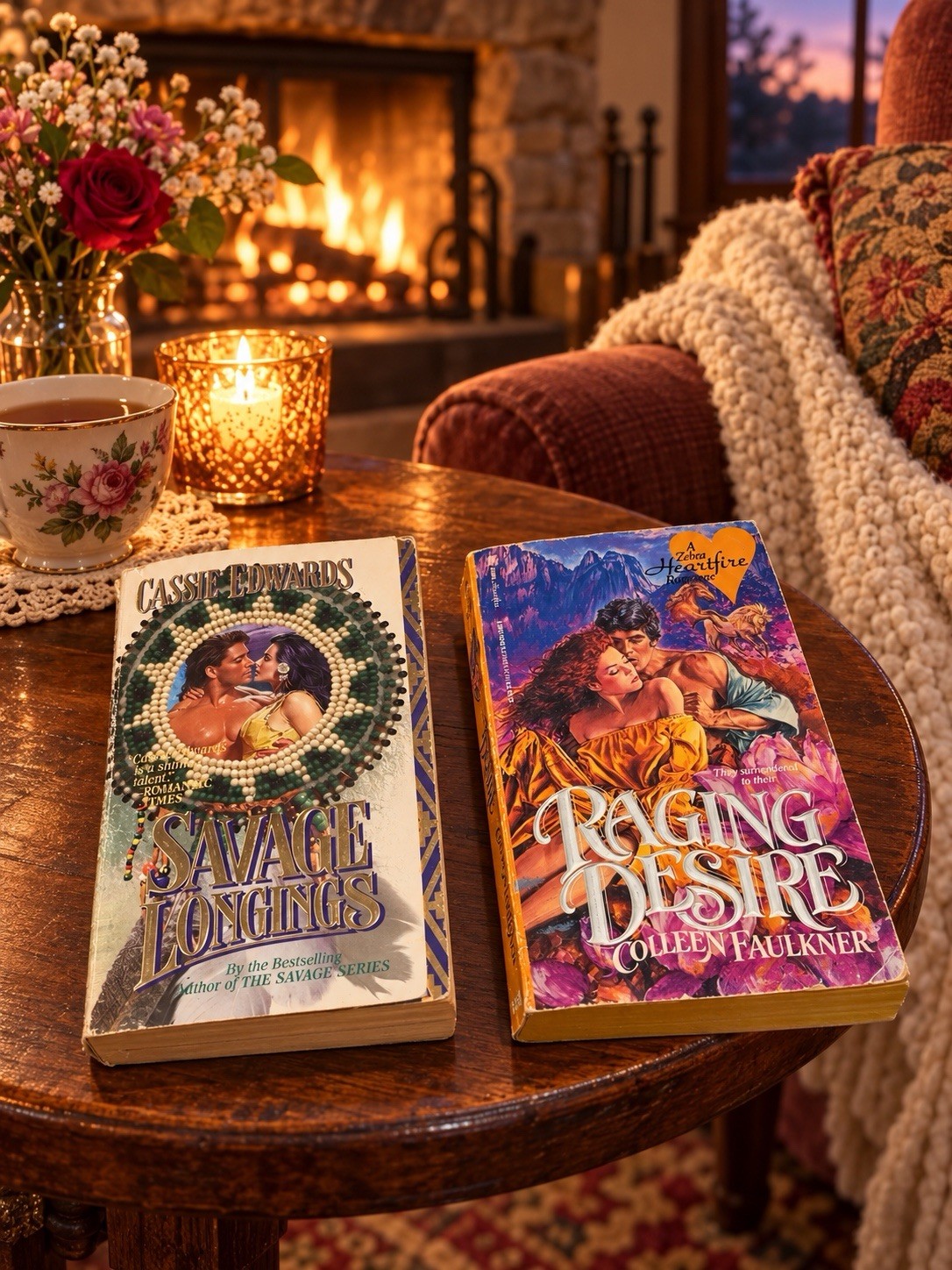 Two vintage romance paperbacks sold together: