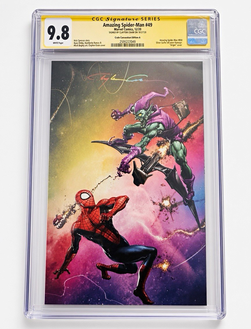 Marvel Amazing Spider-Man #49 CGC 9.8 SS Signed Crain Virgin Variant 2020 Marvel Amazing Spider-Man #49 CGC 9.8 SS Signed Crain Virgin Variant 2020