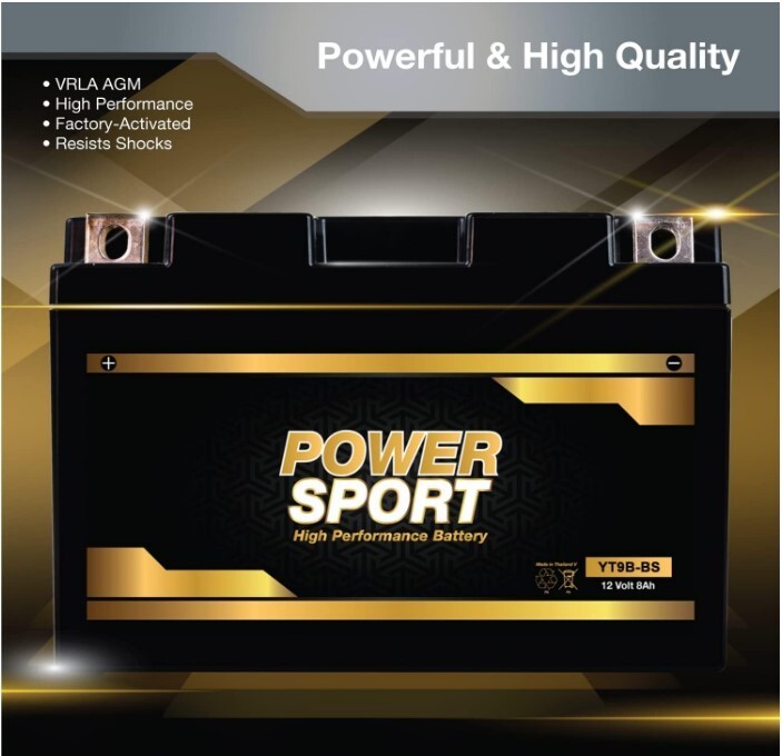 ExpertPower YT9B-BS AGM Battery Yamaha Raptor 700 2006-2025