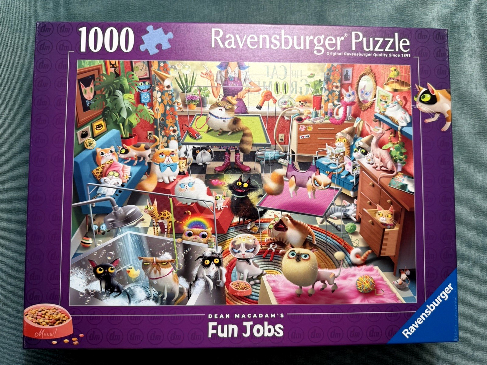 Ravensburger The Cat Groomer 1000 Pc Jigsaw Puzzle – Funny Cat Spa Scene 27\ Ravensburger The Cat Groomer 1000 Pc Jigsaw Puzzle – Funny Cat Spa Scene 27\
