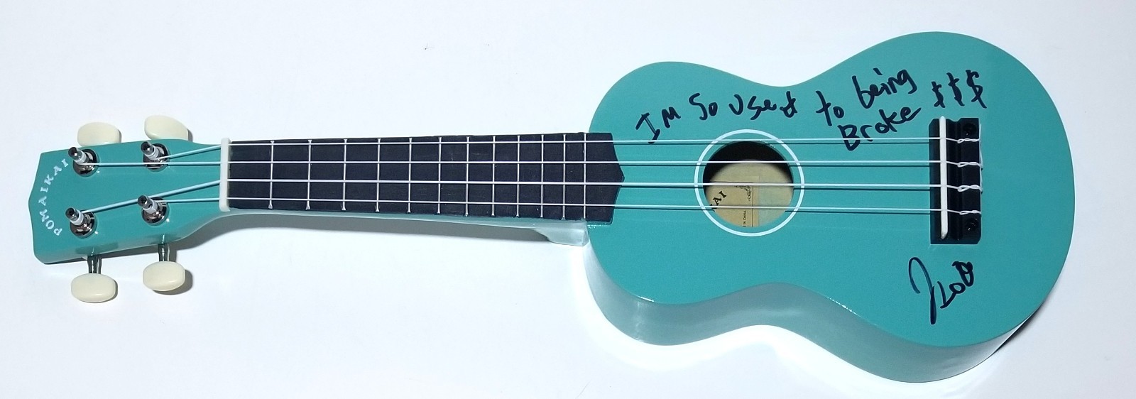 Teddy Swims SIGNED Ukulele JSA COA Autographed I\'m So Used To Being Broke Lyrics