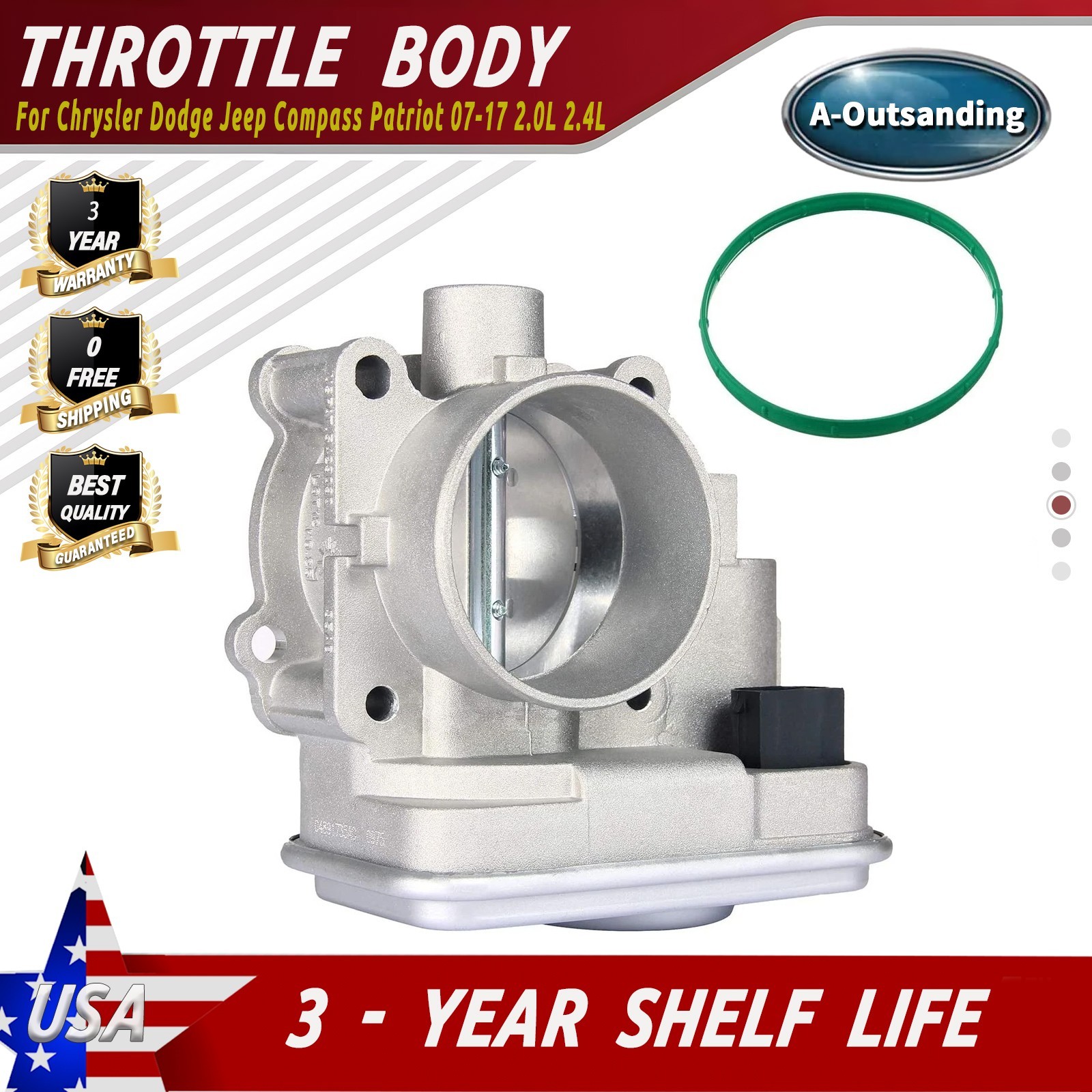 Throttle Body For Chrysler Dodge Jeep Compass Patriot 07-17 2.0L 2.4L 04891735AC Throttle Body For Chrysler Dodge Jeep Compass Patriot 07-17 2.0L 2.4L 04891735AC