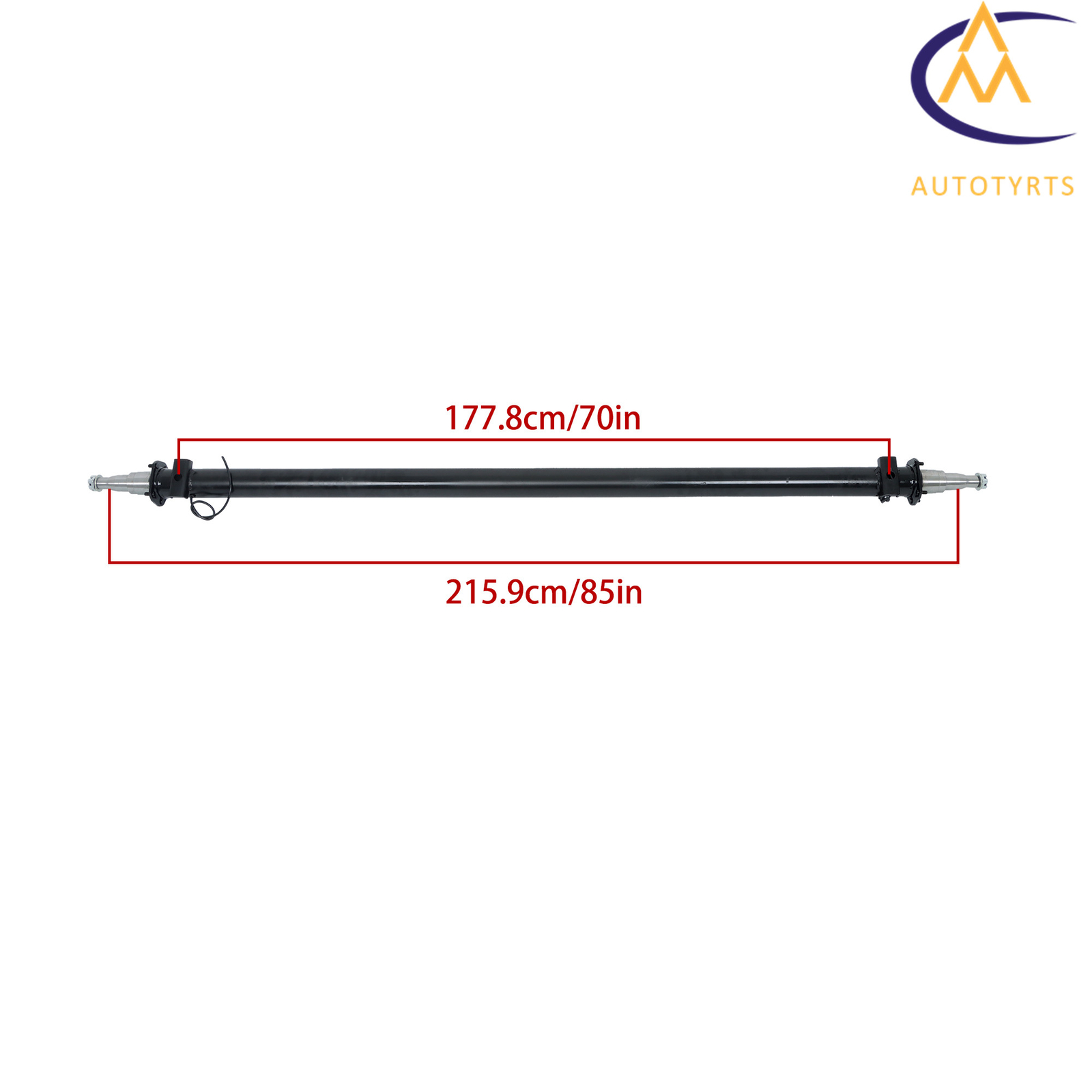 7000 lb 7k TK Trailer Axle RV Utility Axle-(Beam Only) Idler 75\