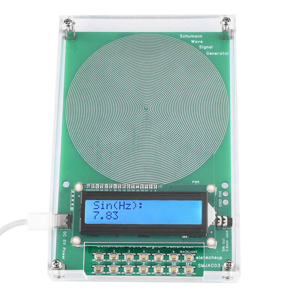 USA For Schumann Wave Generator Pulse Sine Frequency+Audio Output Connector+Case