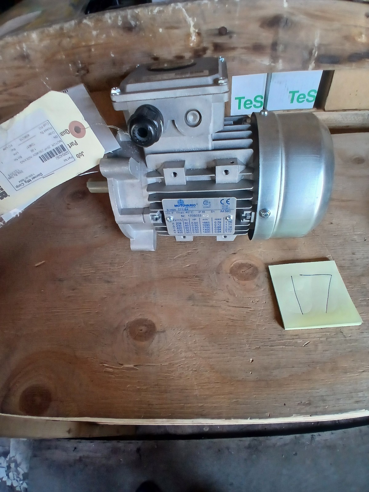 New Motovario/Dorner T71B4/32MS423EI, Electric Motor E-Drive Conveyor, 1/2hp 
