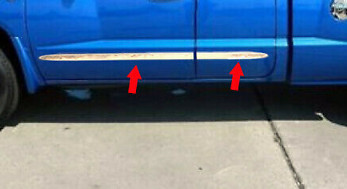 fit:2005-2011 Dodge Dakota Club Cab Stainless Flat Body Side Molding Trim 1.5 fit:2005-2011 Dodge Dakota Club Cab Stainless Flat Body Side Molding Trim 1.5