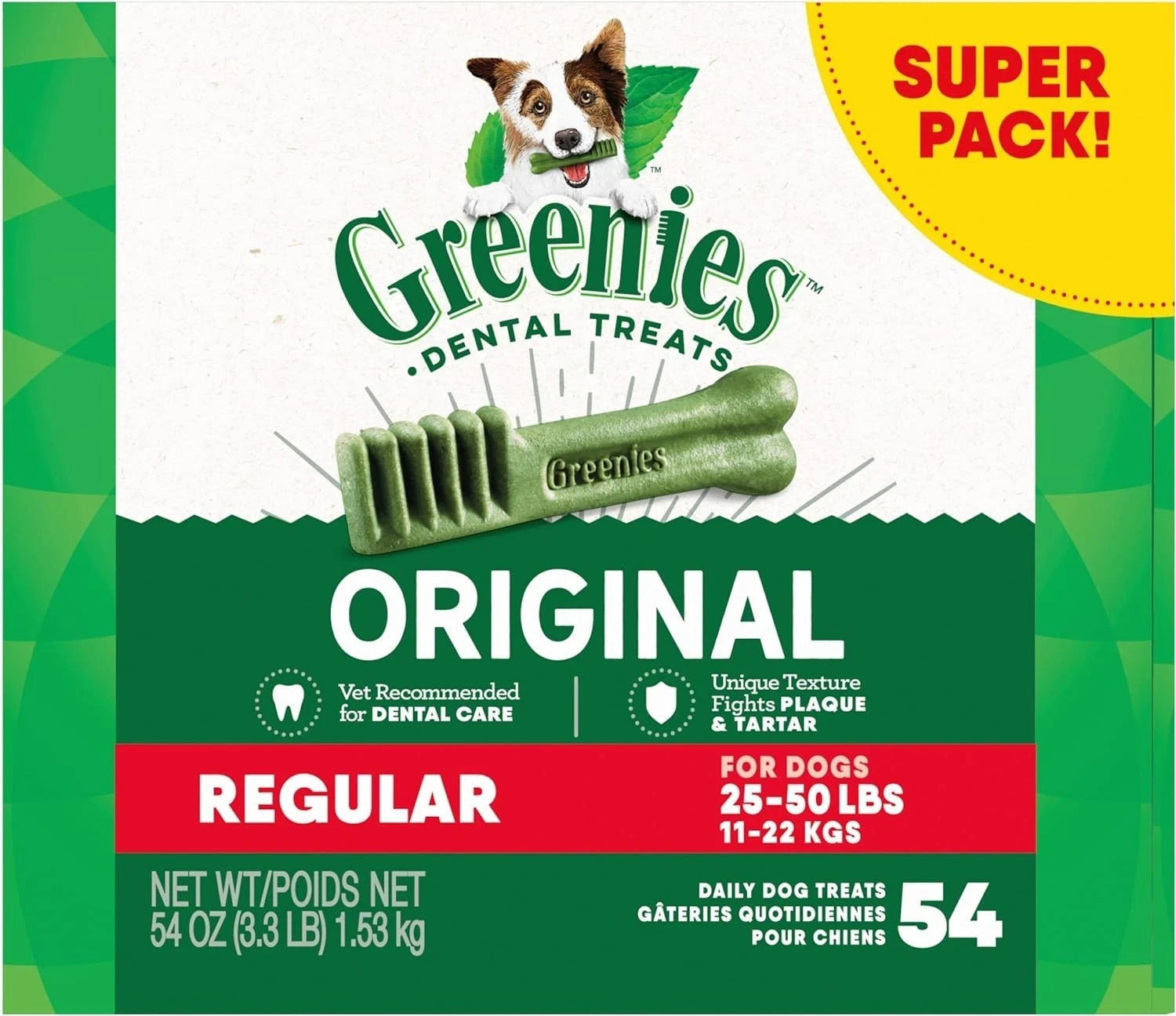 Greenies Original Dental Chews Regular - 54 Treats Greenies Original Dental Chews Regular - 54 Treats