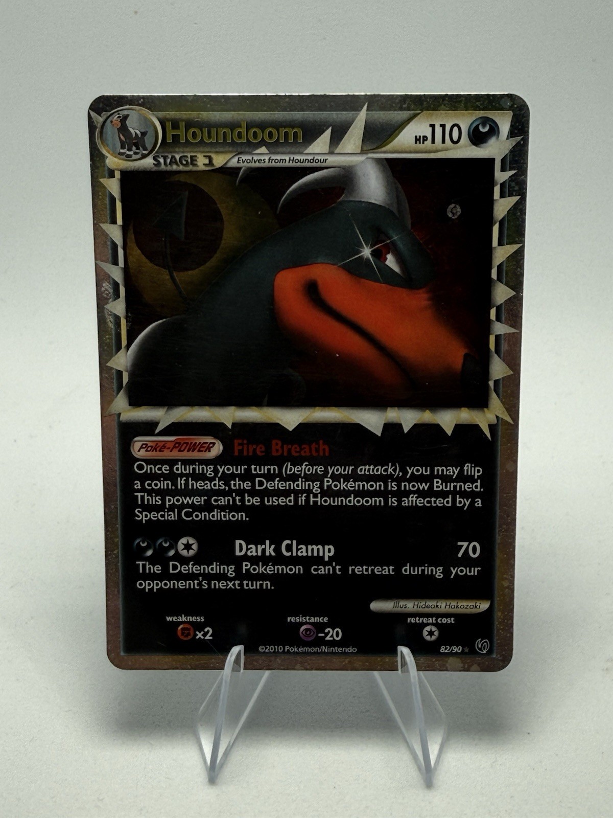 Houndoom Pokémon TCG Undaunted 82/90 Holo Rare 110 HP English 2010 Prime