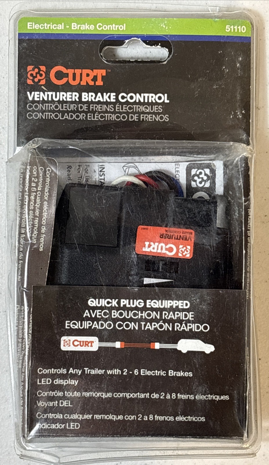 CURT 51110 Venturer Electric Trailer Brake Control **NEW Open Box Controller** CURT 51110 Venturer Electric Trailer Brake Control **NEW Open Box Controller**
