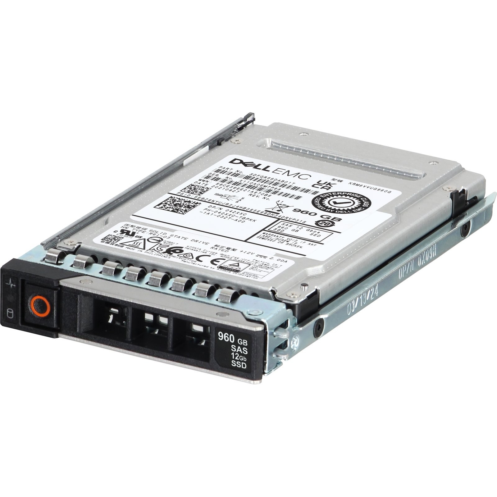 42XXC Dell 960GB 12Gbps vSAS MU TLC SED 2.5 SSD KRM6VVUG960G CPO -R