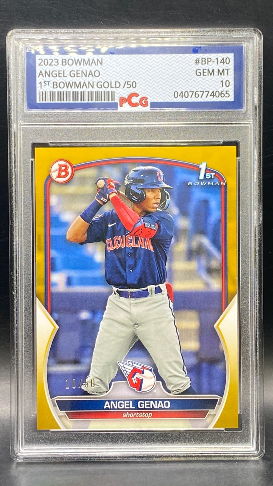 2023 BOWMAN Angel Genao 1ST BOWMAN GOLD /50 #BP-140PCG 10 GEM MT 2023 BOWMAN Angel Genao 1ST BOWMAN GOLD /50 #BP-140PCG 10 GEM MT