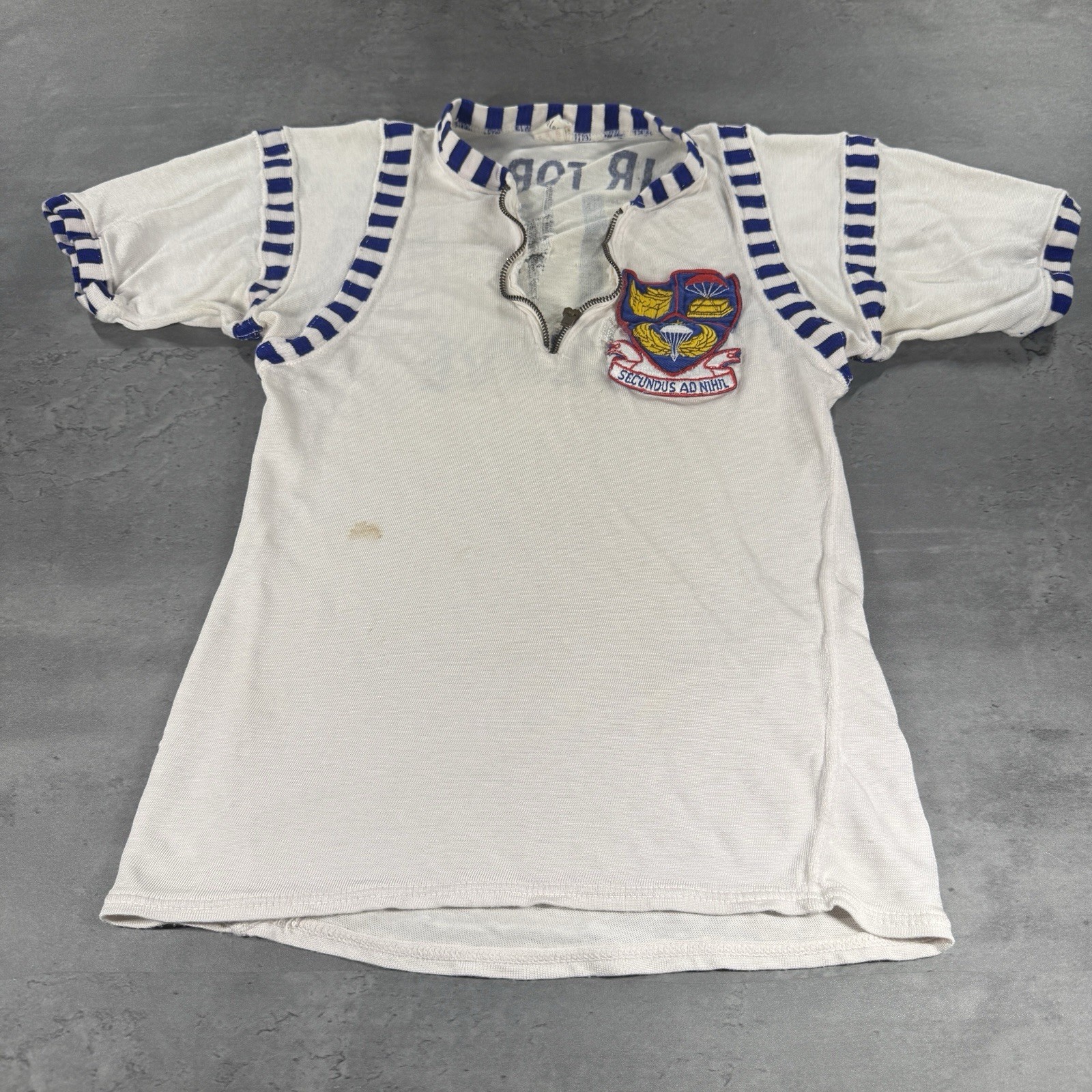 Vintage 50s WW2 Air Force Jersey Shirt Gripper Zipper Thrashed Paper Thin GRAIL Vintage 50s WW2 Air Force Jersey Shirt Gripper Zipper Thrashed Paper Thin GRAIL