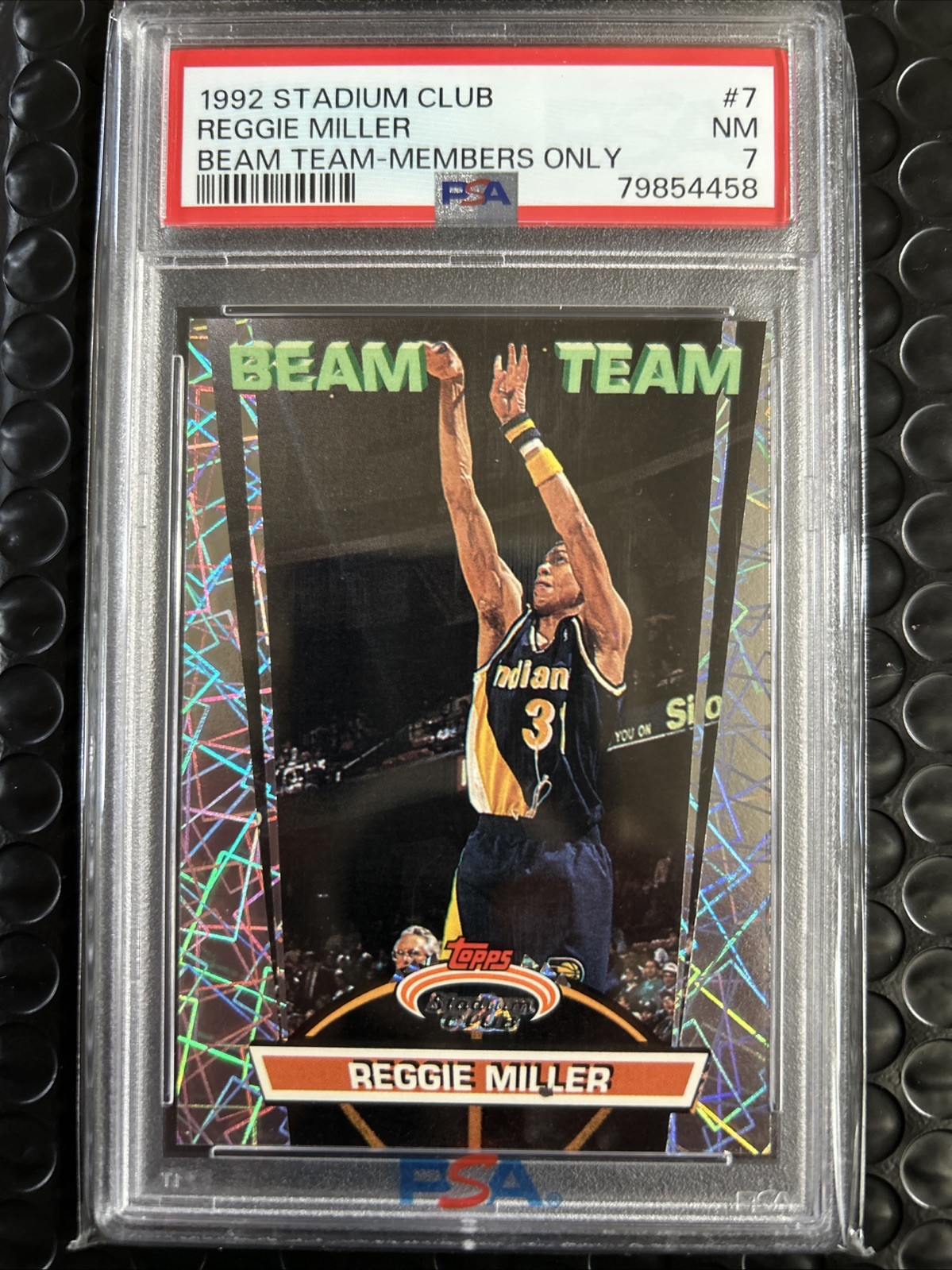 1992-93 Topps Stadium Club - Beam Team Reggie Miller #7 Members Only PSA 7 1992-93 Topps Stadium Club - Beam Team Reggie Miller #7 Members Only PSA 7