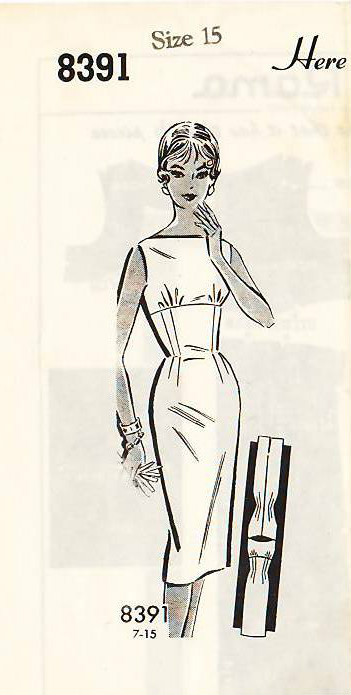 1950s Vintage Sewing Pattern B35 DRESS (R788)
