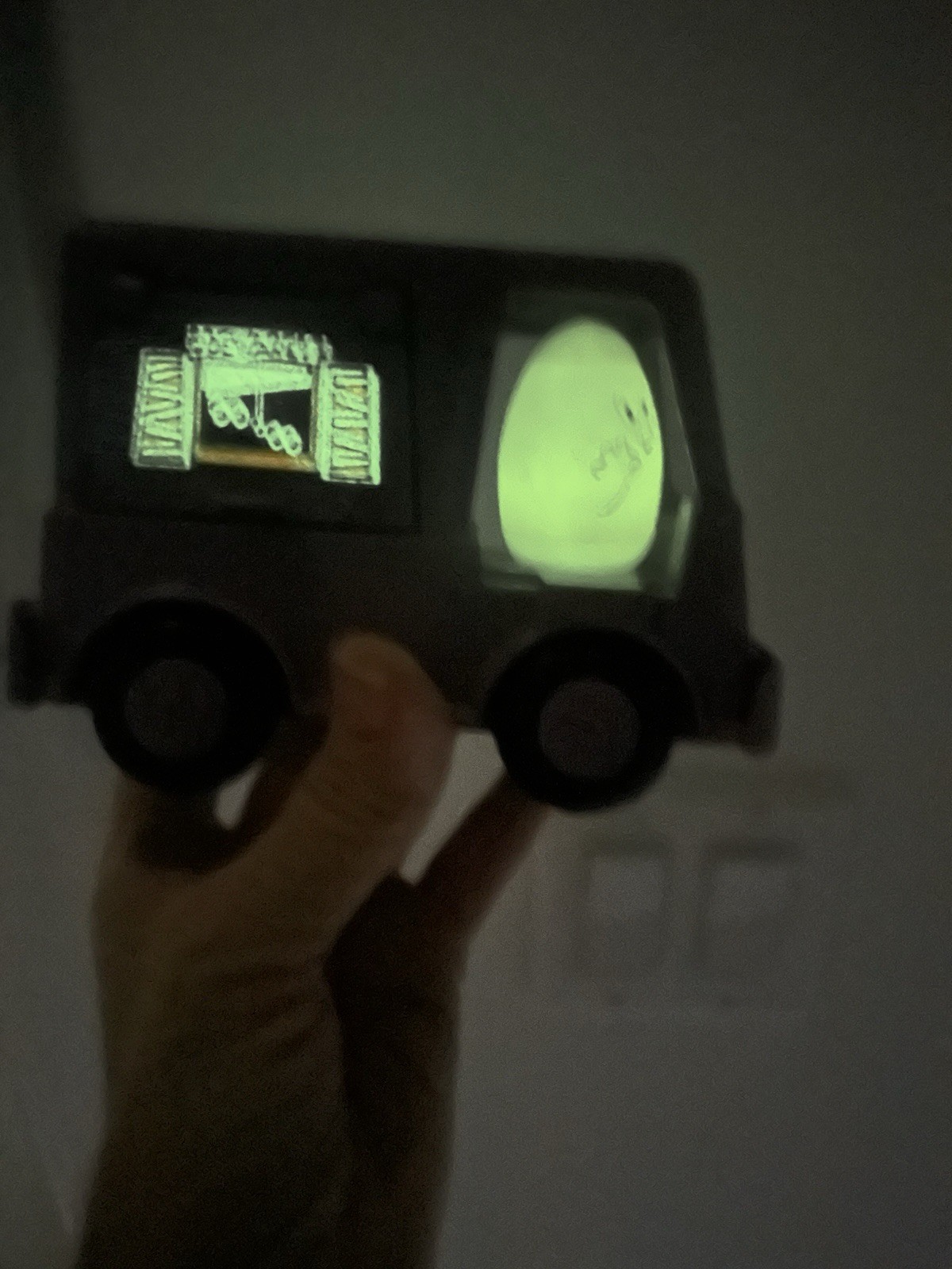 RARE Vintage 1977 Hasbro Weebles Wobble Van Ghost Included  Glow In The Dark