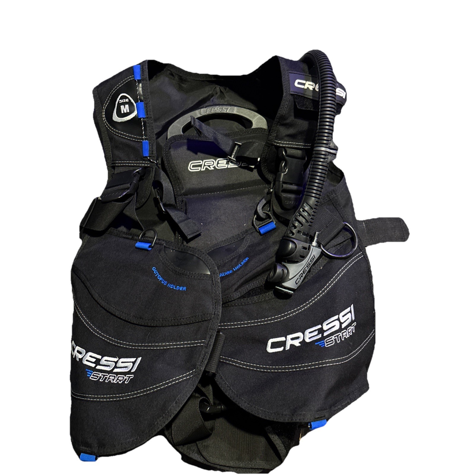 Cressi Start Buoyancy Compensator Device BCD Size M Black Scuba Diving Vest