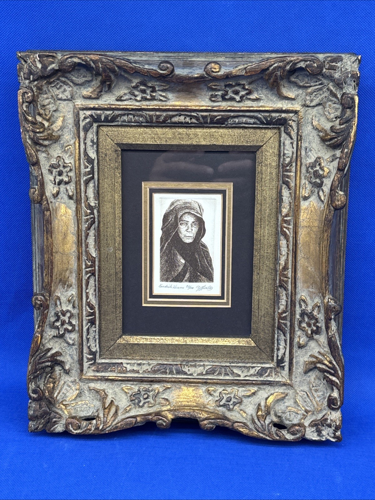 VTG Kurdish Woman Print signed D Stanley limited 93/100 Framed
